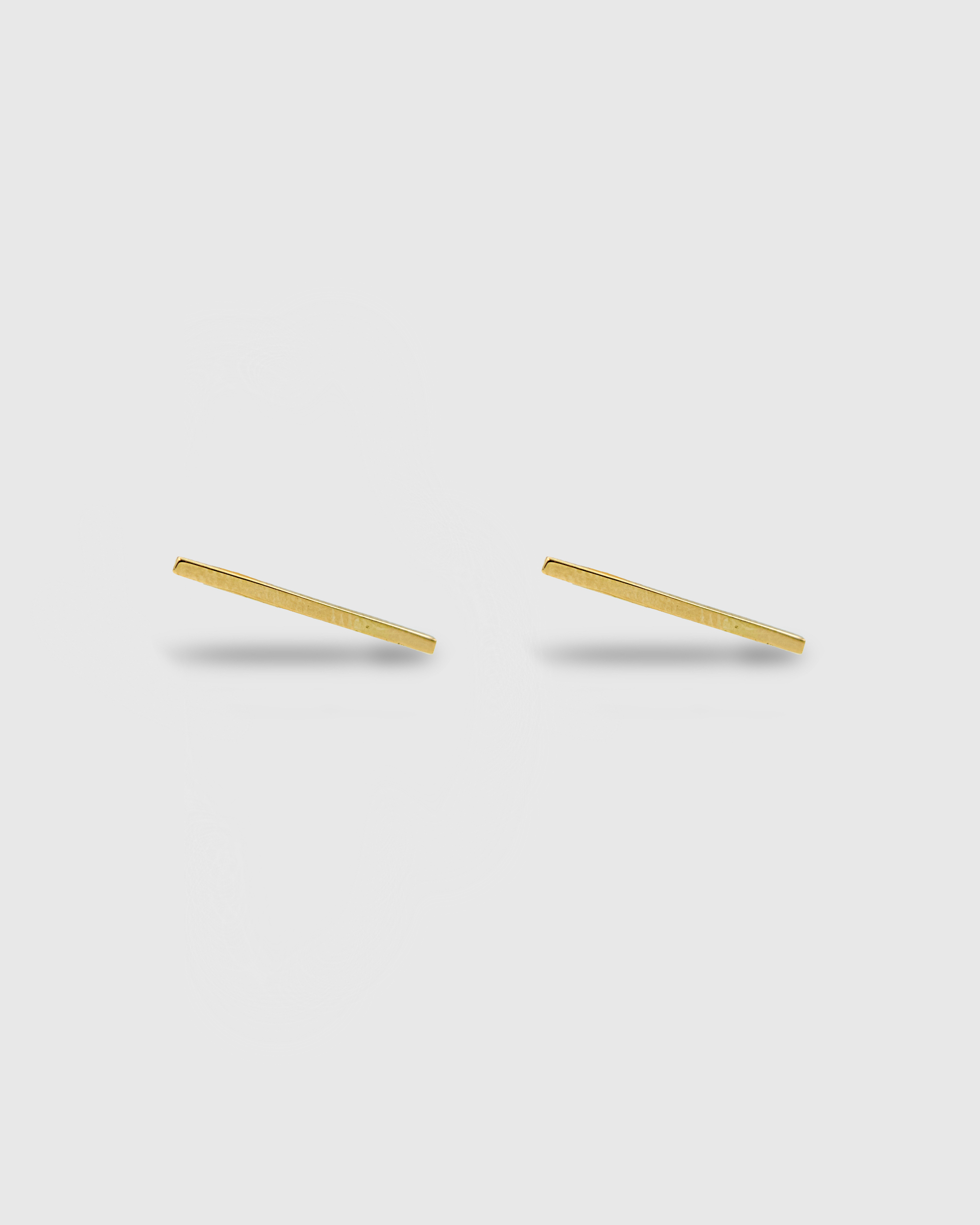 Piercing Barra fina rectangular de oro sólido de 14k