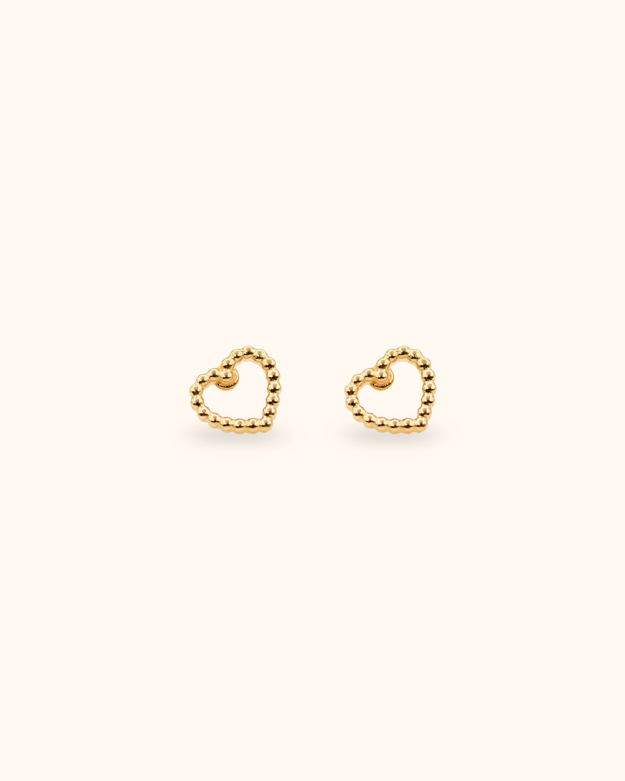 Piercing corazón de oro sólido 14k