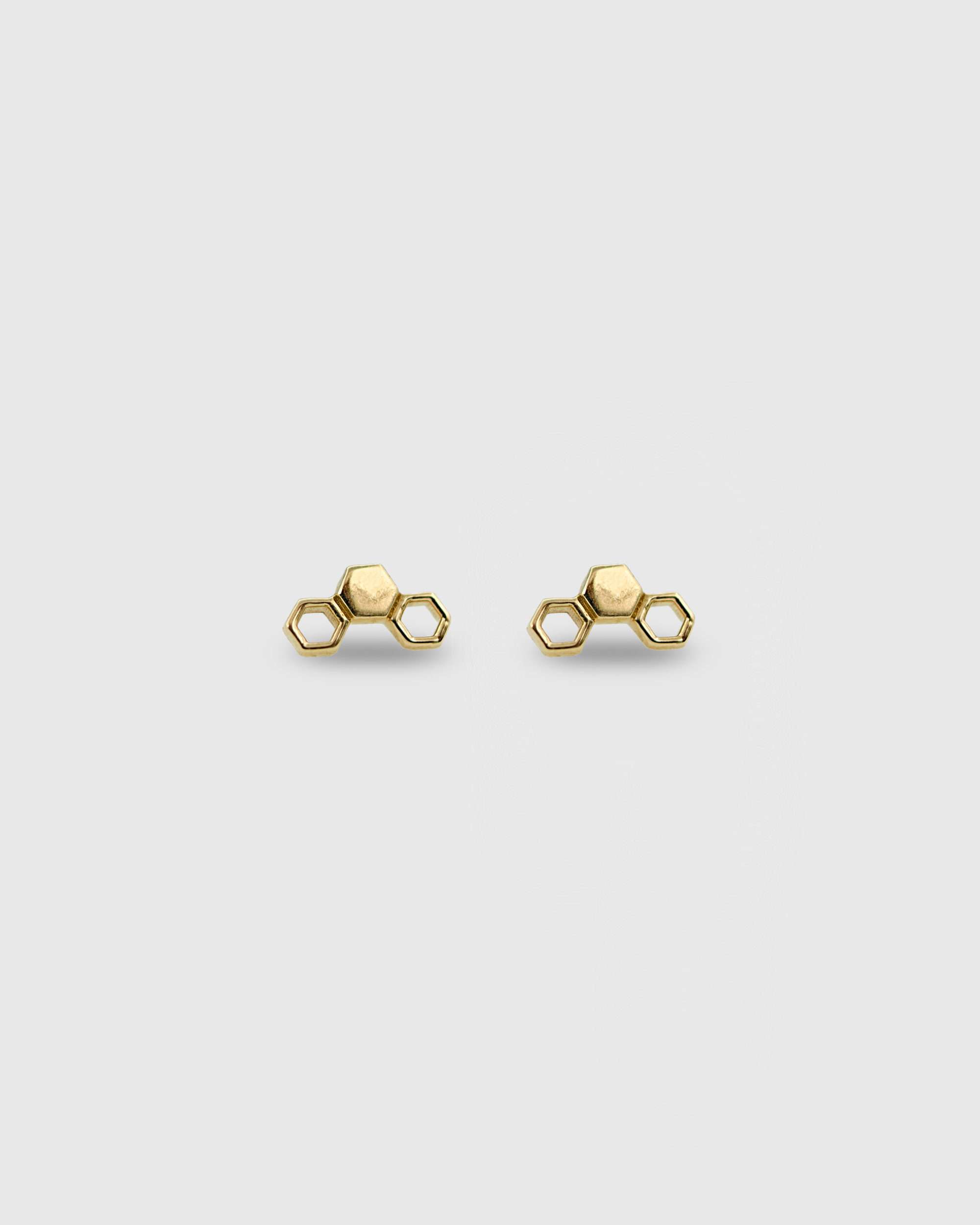 Piercing Contorno panal de oro sólido 14k