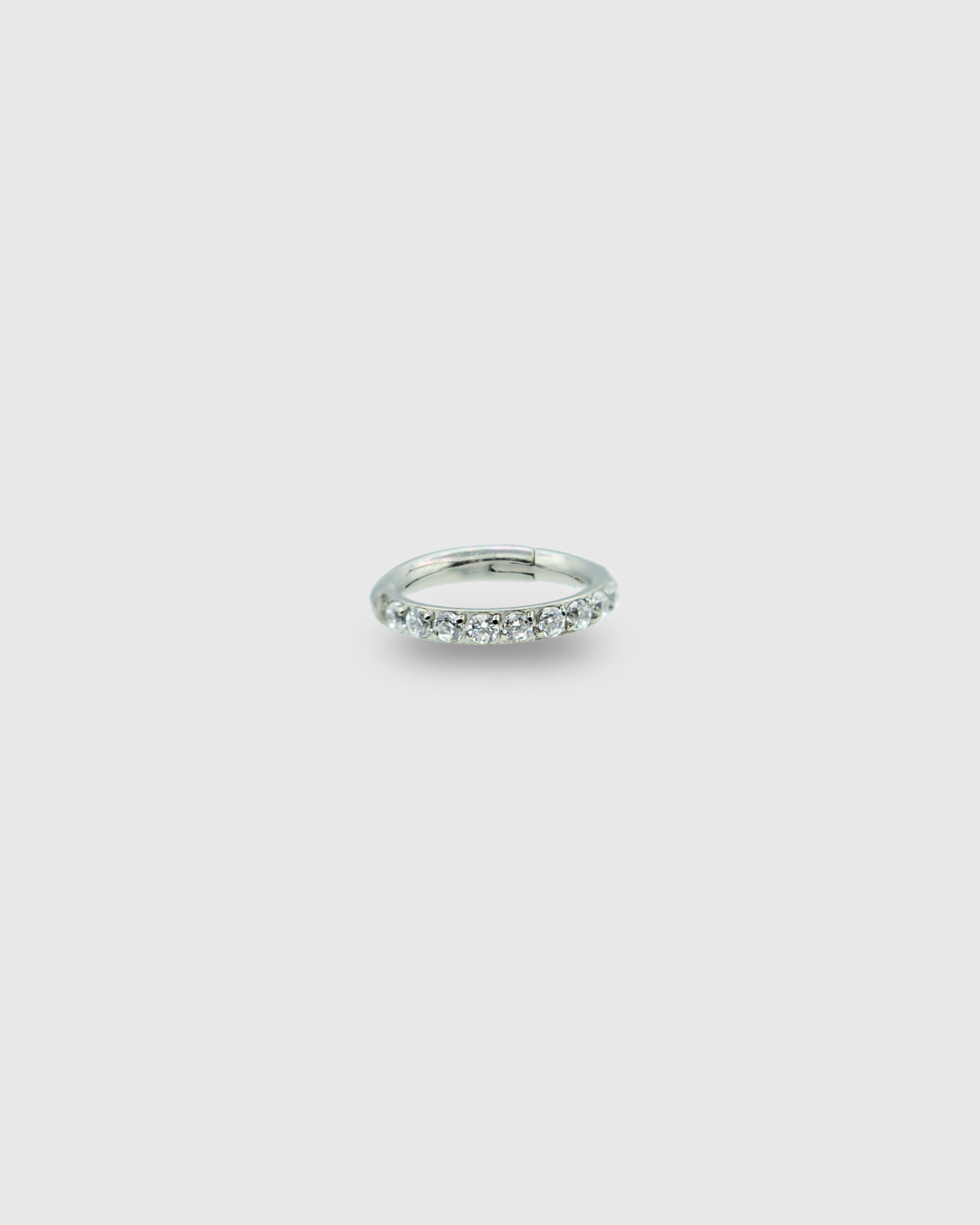 Titanium ring with cz