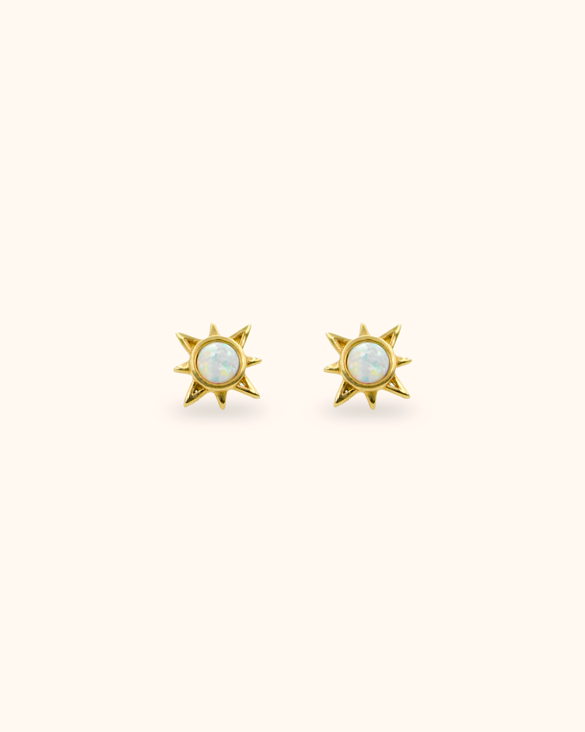 Piercing sol de oro sólido 14k con ópalo