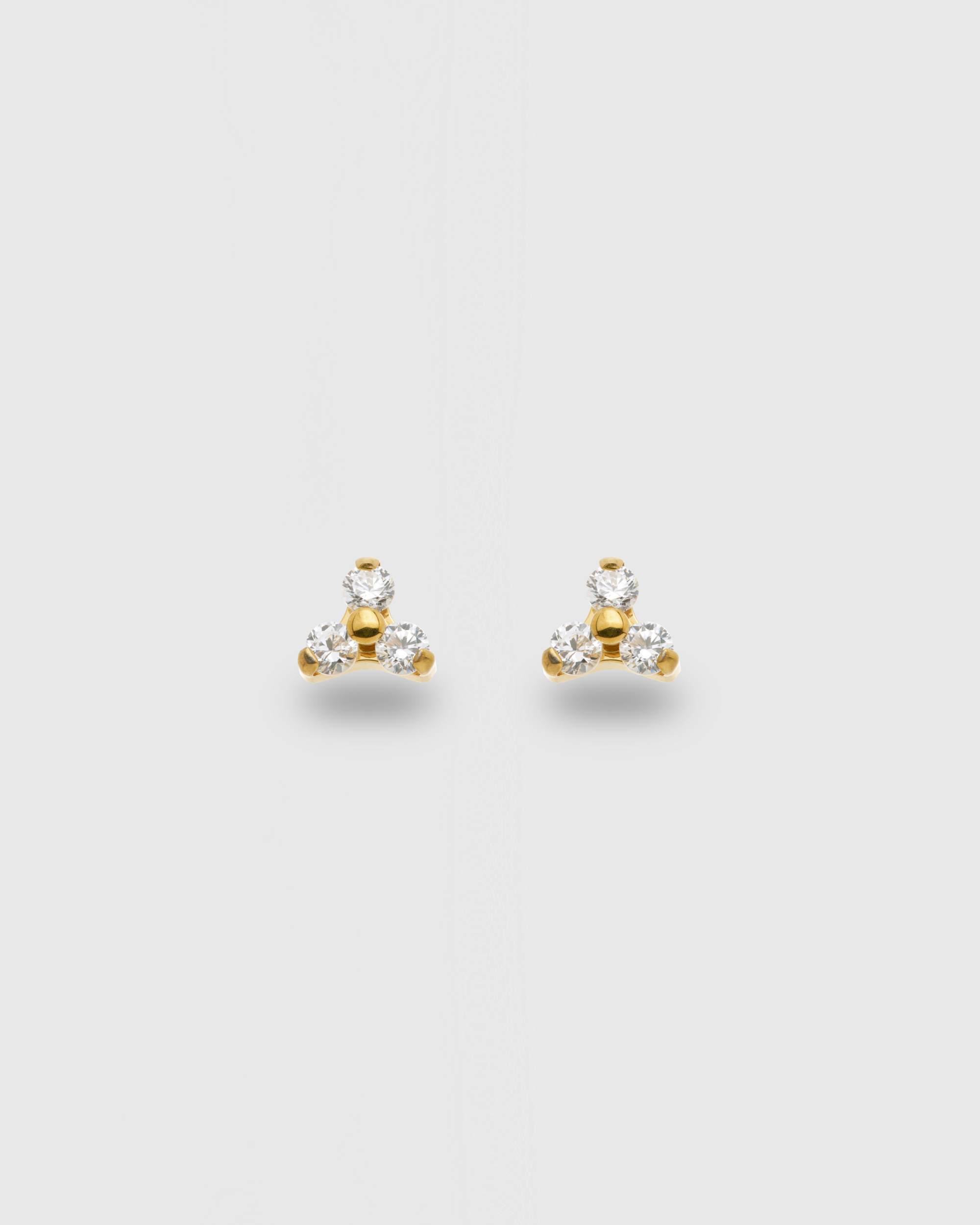Piercing trío oro 24k PVD con circonitas