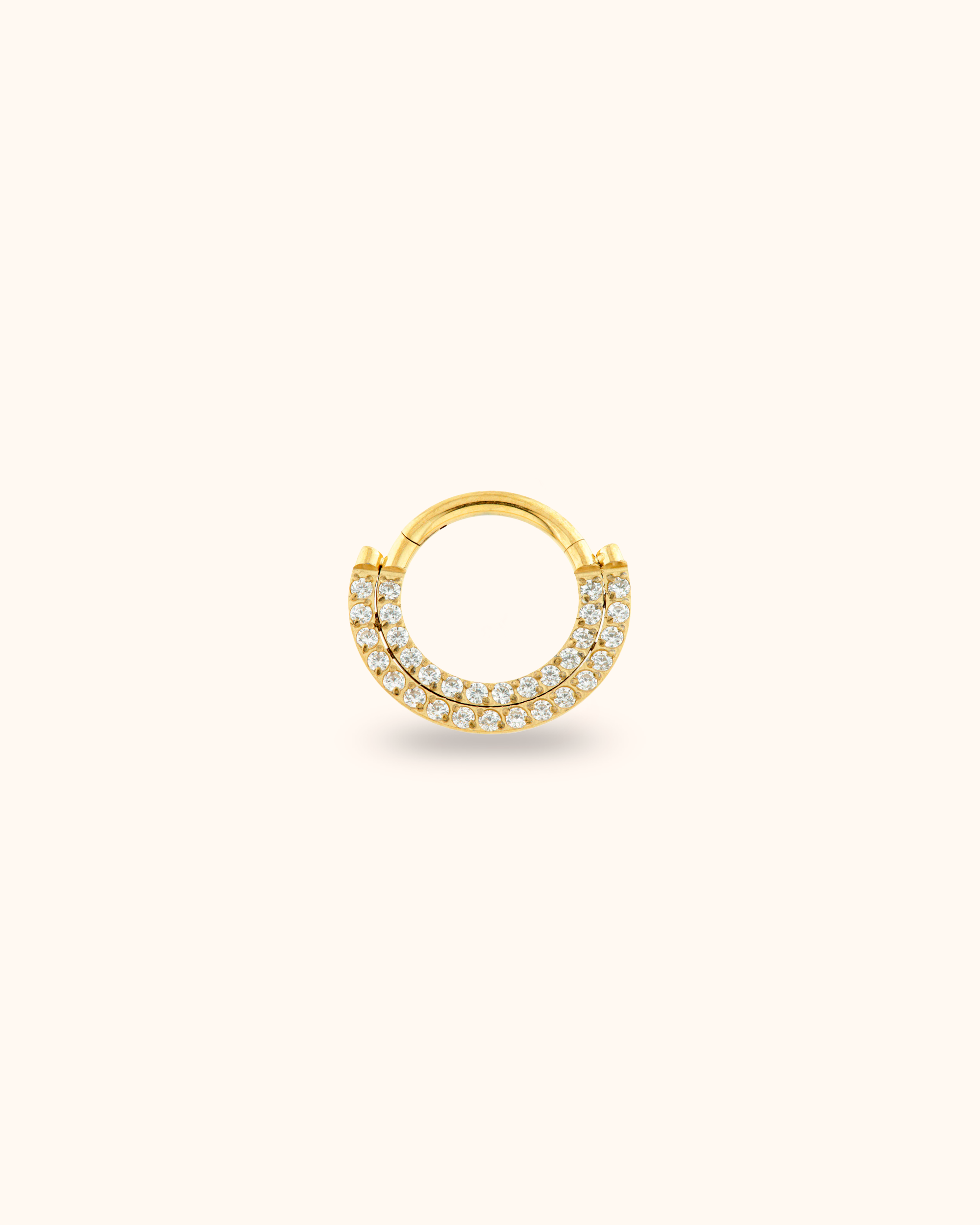 Double Eternity con circonitas oro 24k PVD