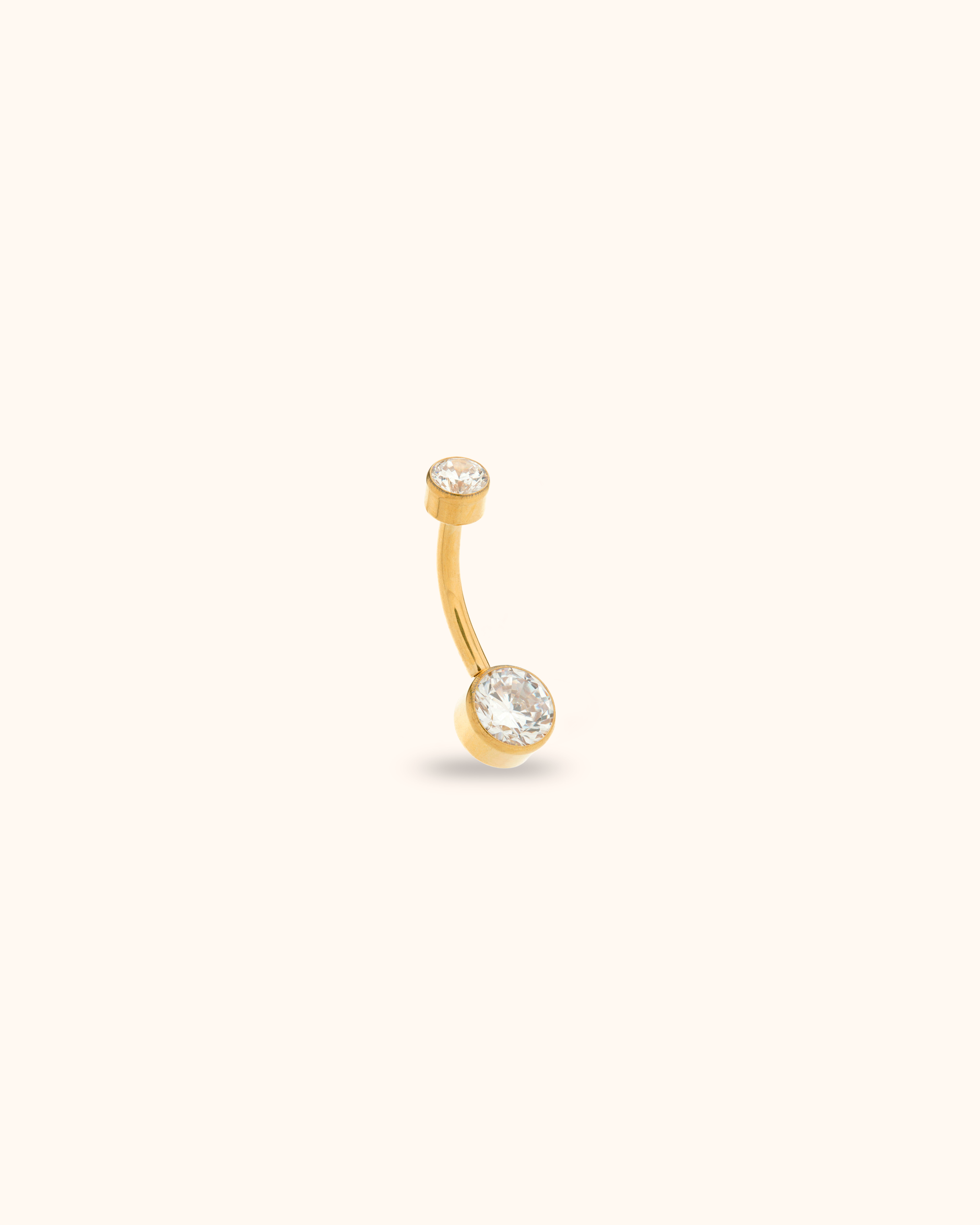 Flat CZ Navel oro 24k PVD