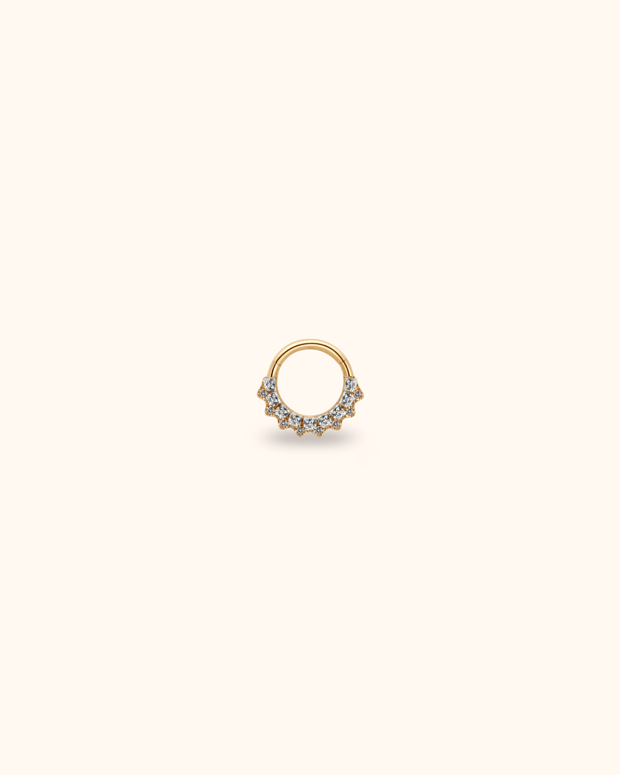 Front Wave Ring de oro 24k PVD