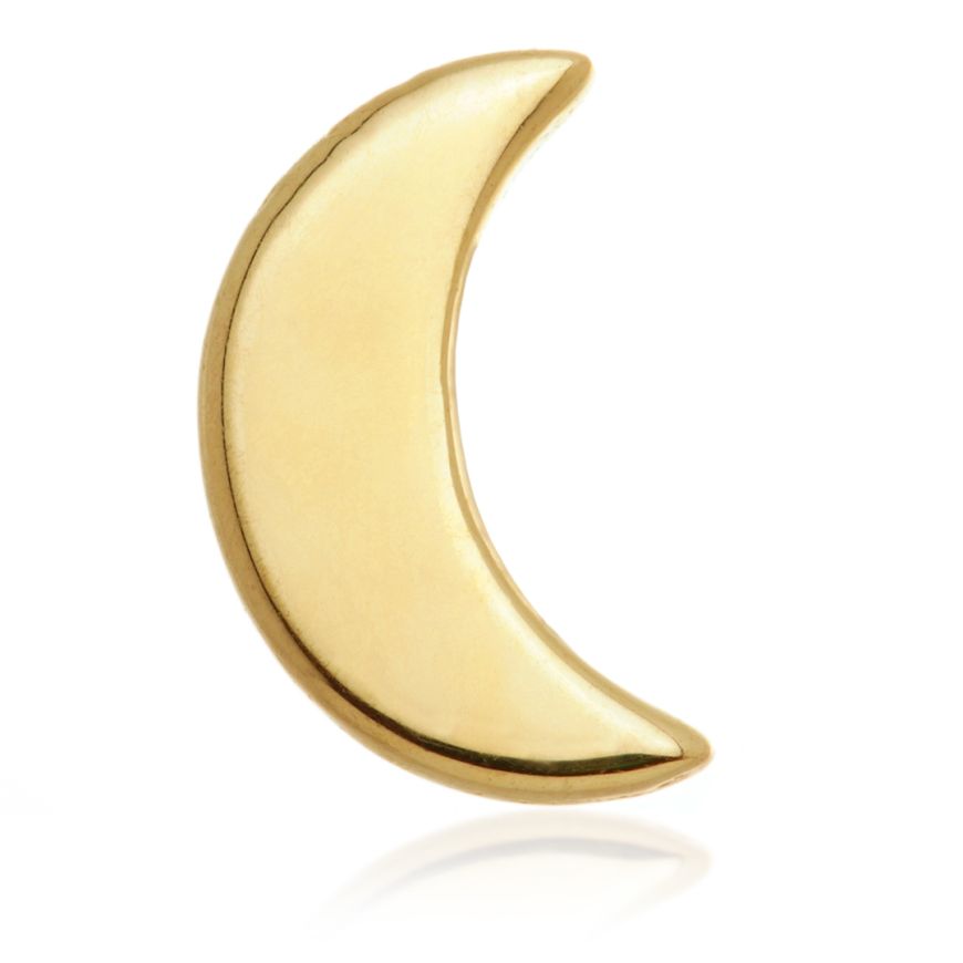 Lunita de Oro sólido de 14k