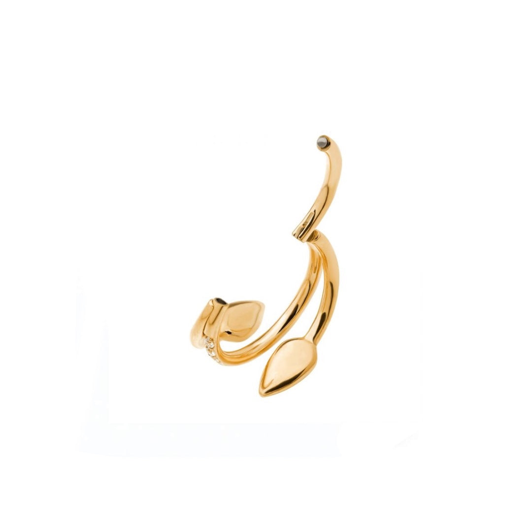 Aro Serpientes oro 24k PVD y circonitas