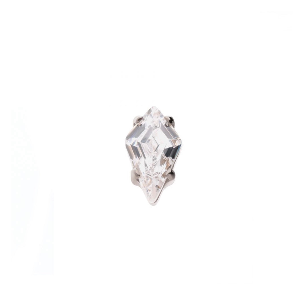 Titanium diamond-shaped cz