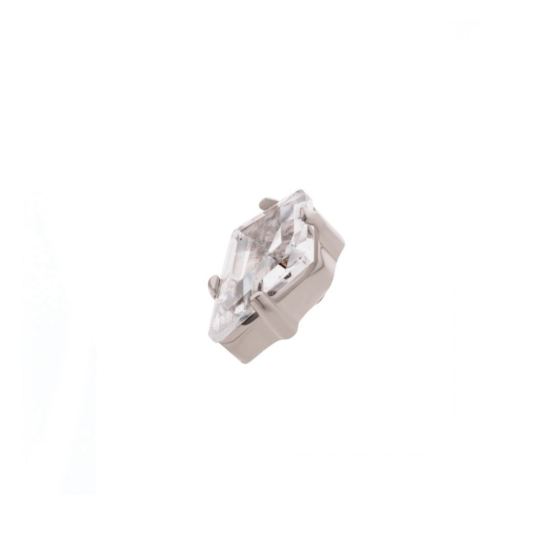 Titanium diamond-shaped cz