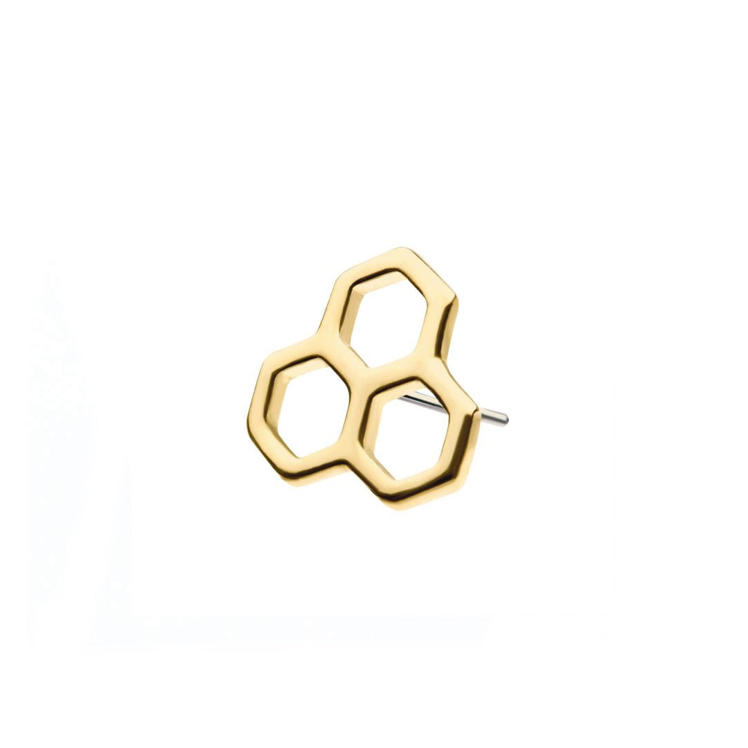 14k Solid gold honeycomb