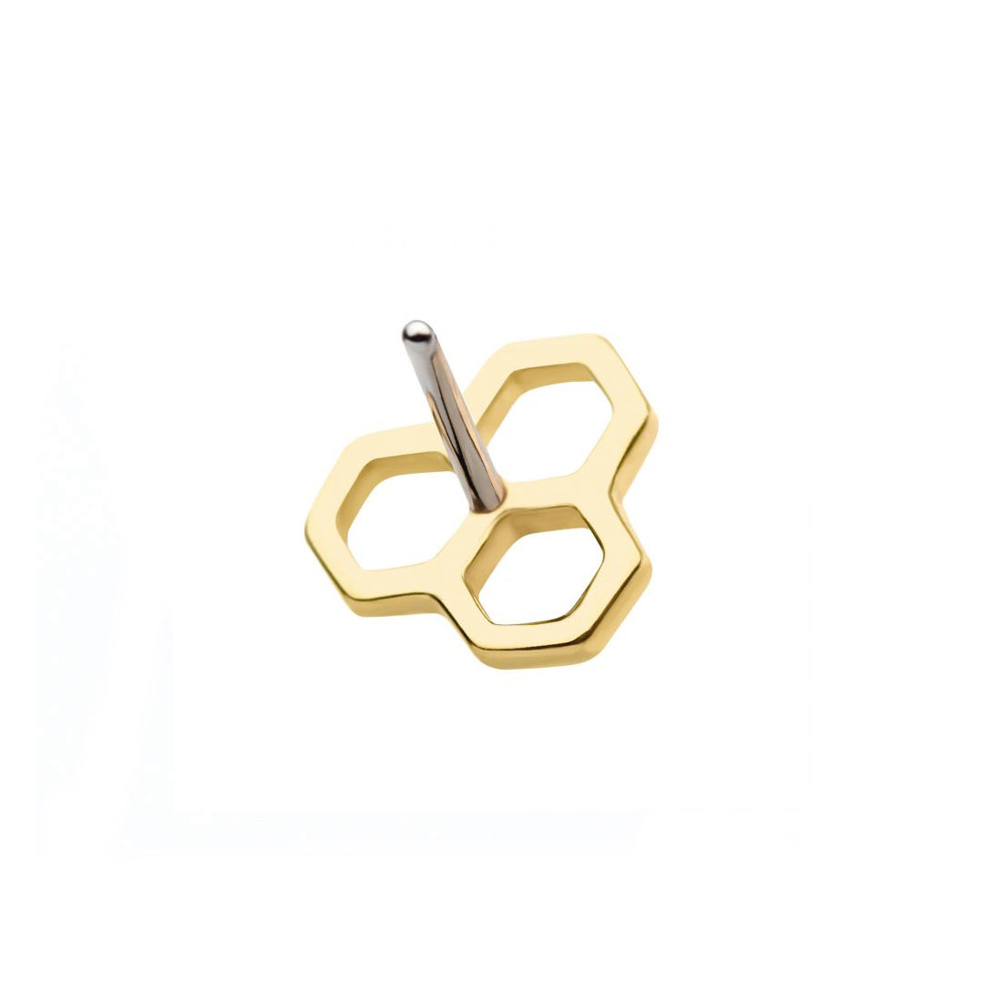 14k Solid gold honeycomb