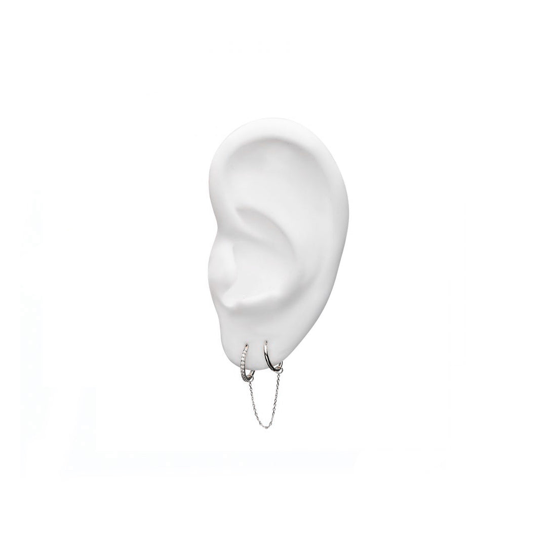 Cadena de oro blanco