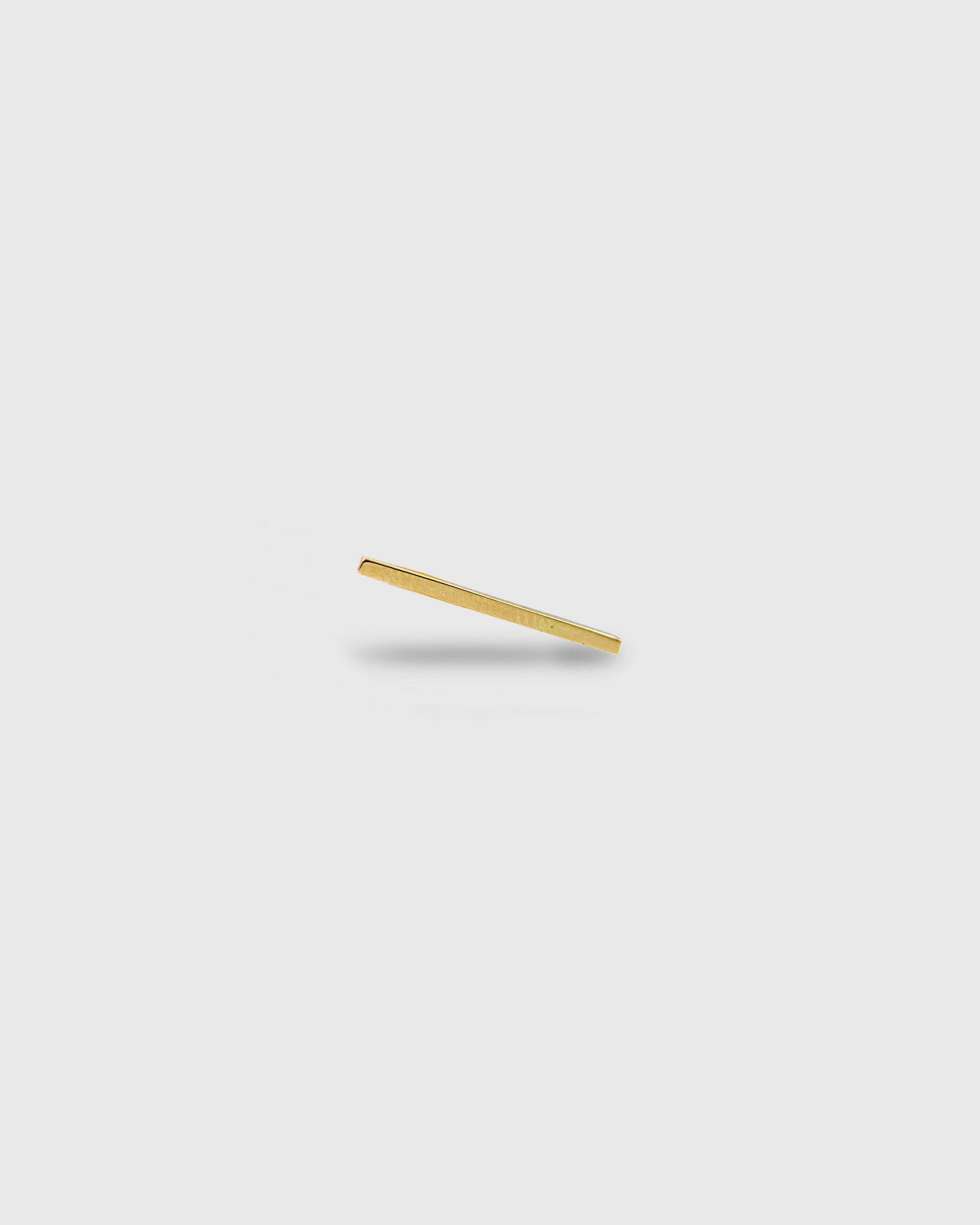 Piercing Barra fina rectangular de oro sólido de 14k