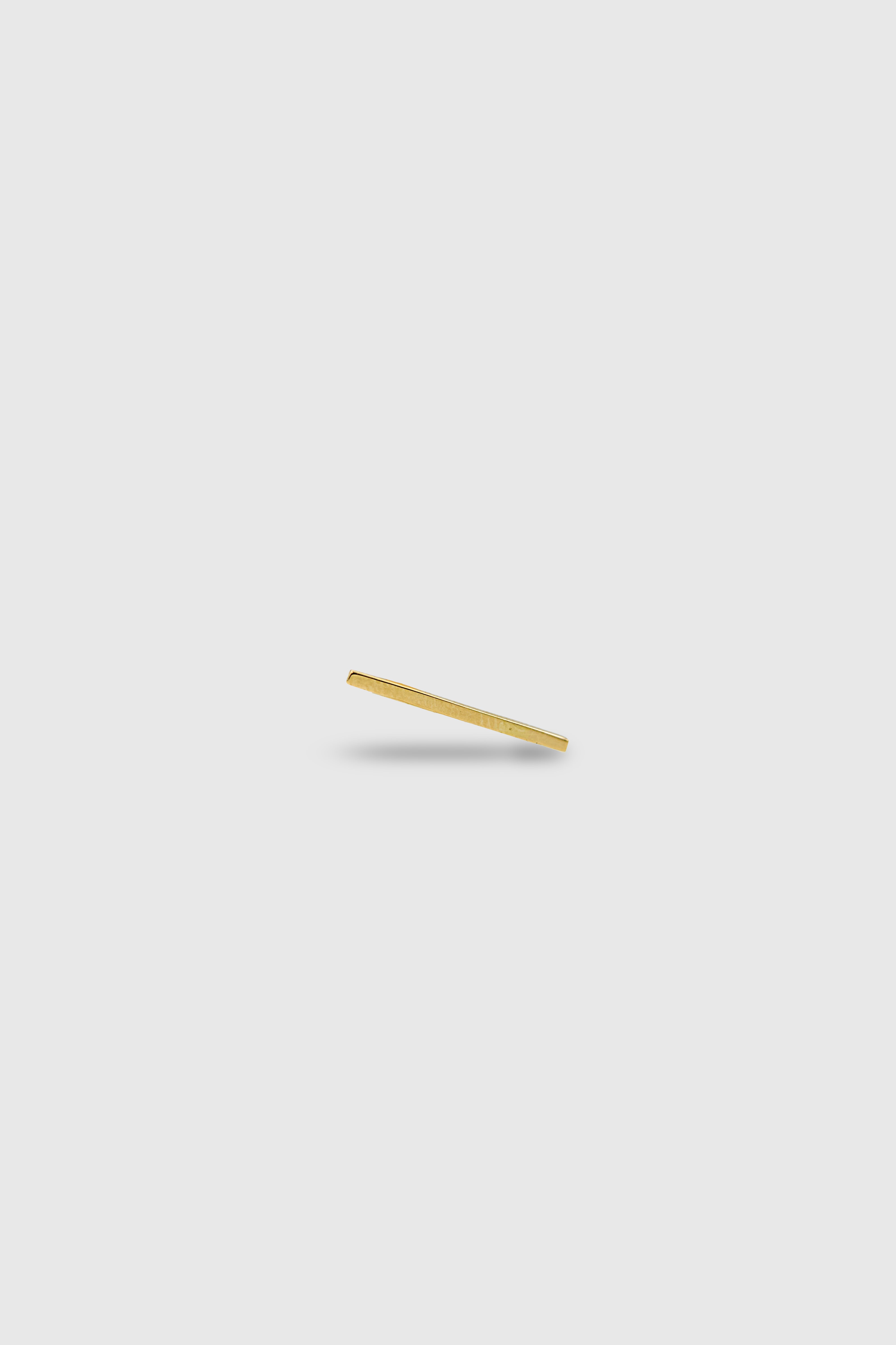 Pendiente Barra fina rectangular de oro sólido de 14k