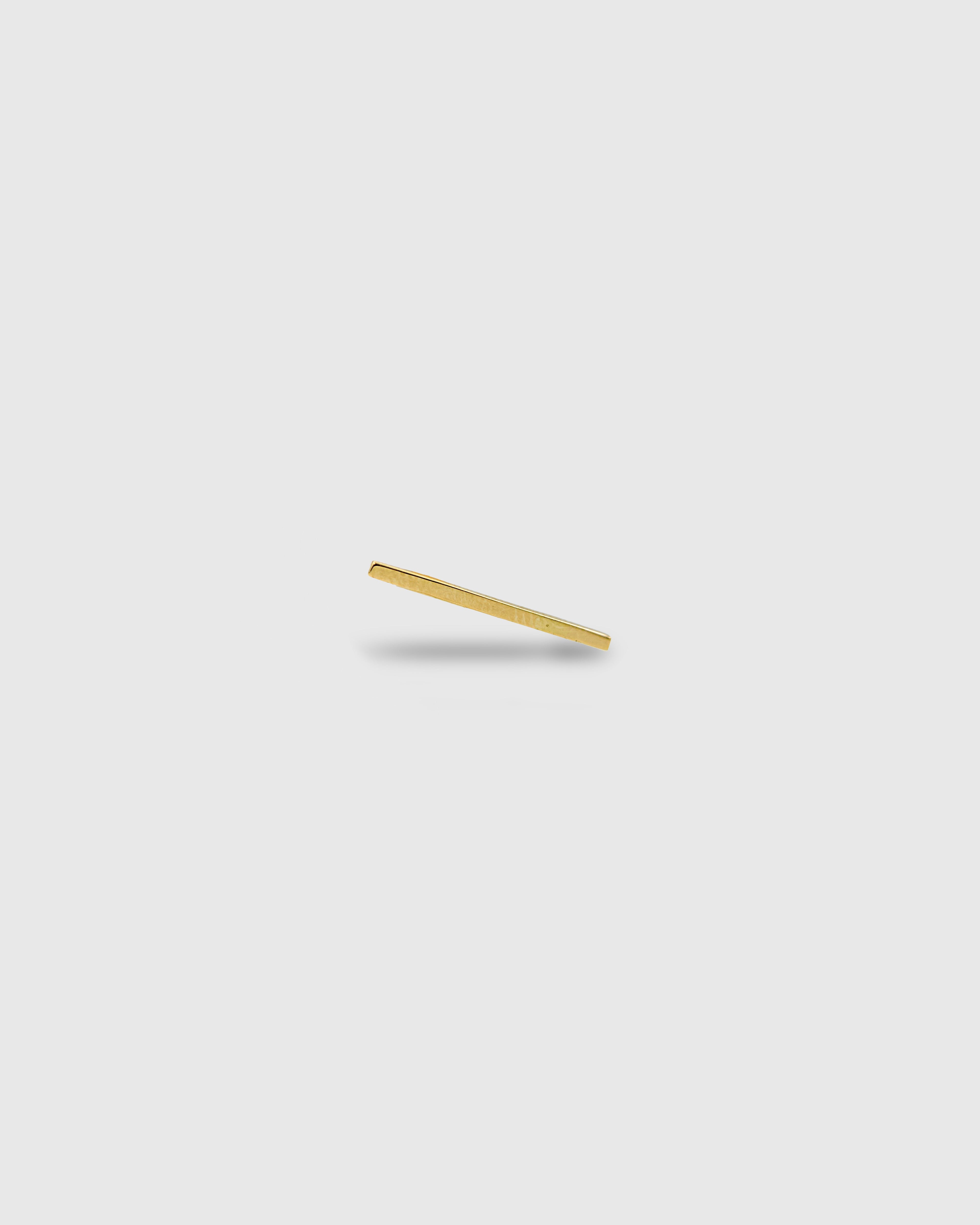 Piercing Barra fina rectangular de oro sólido de 14k