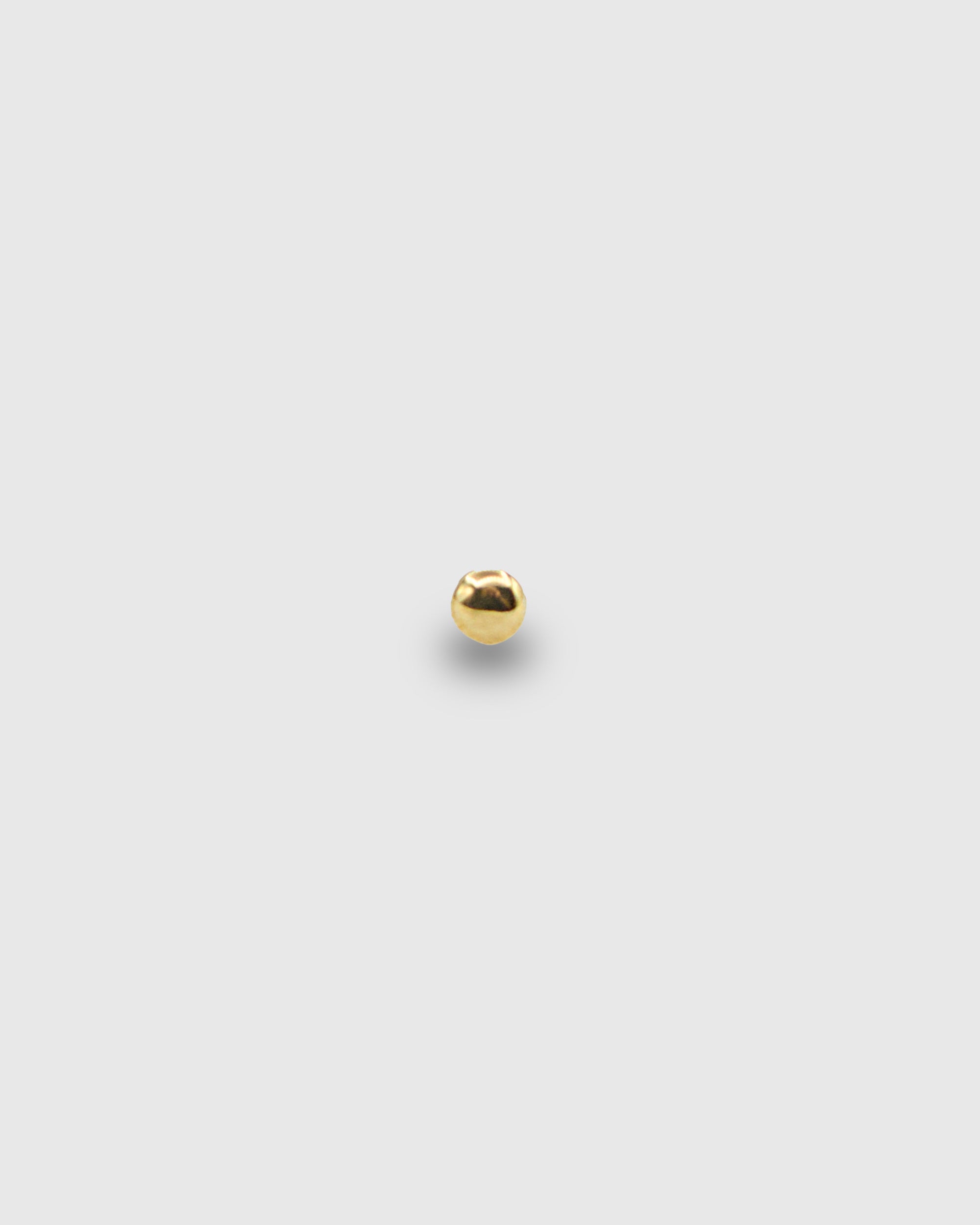 Piercing esfera lisa de oro sólido 14k
