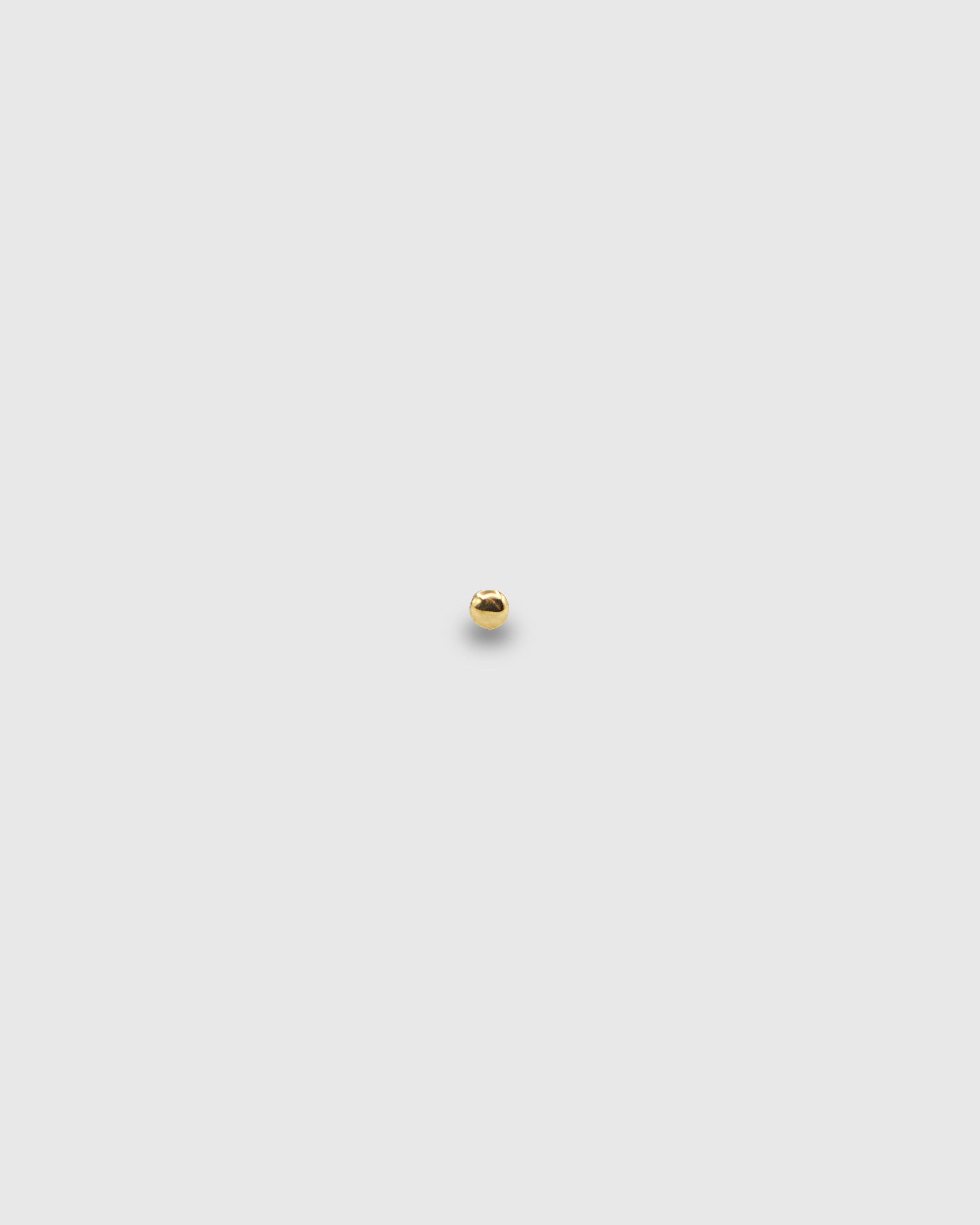 Piercing esfera lisa de oro sólido 14k