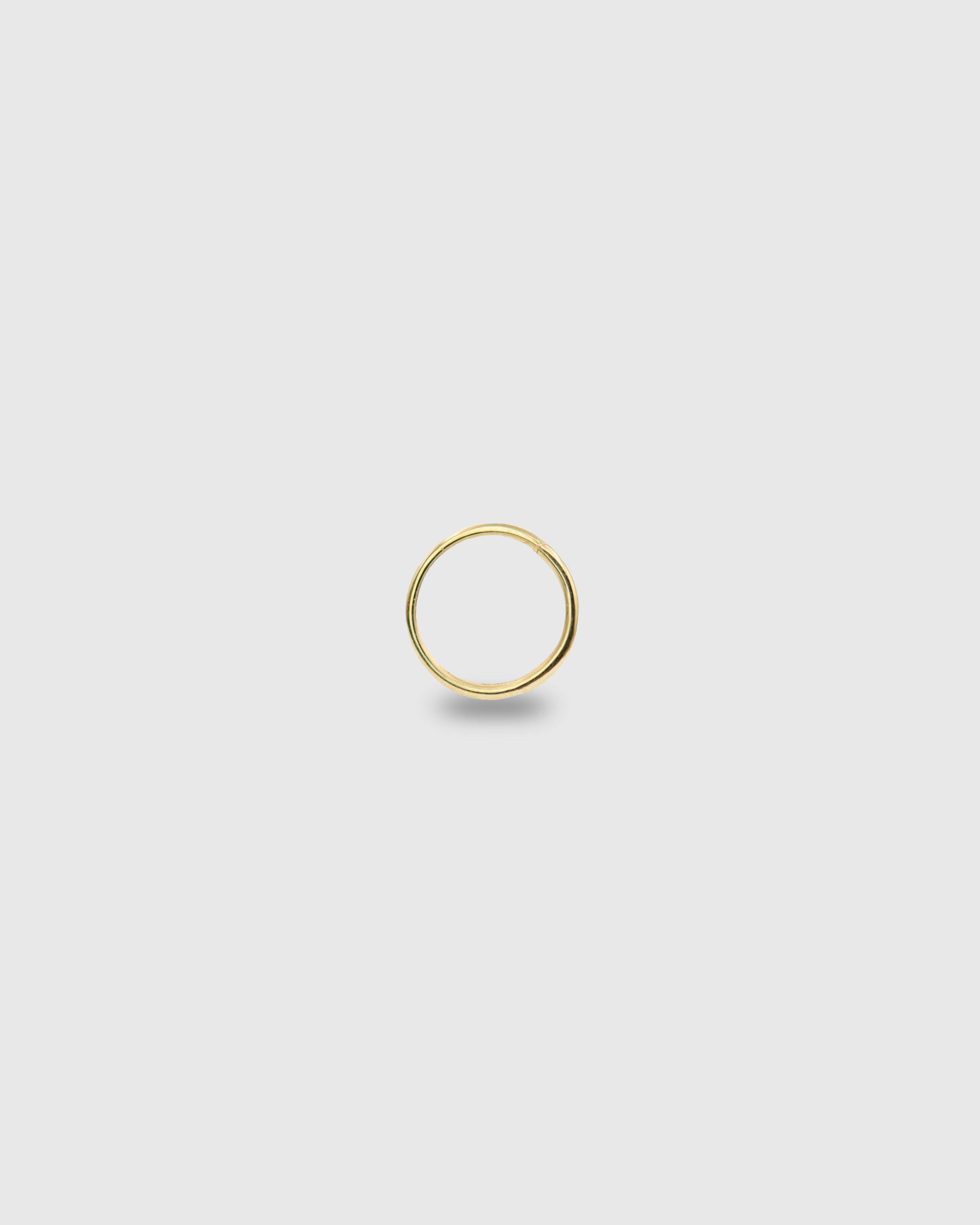 Aro liso básico de oro sólido 14k