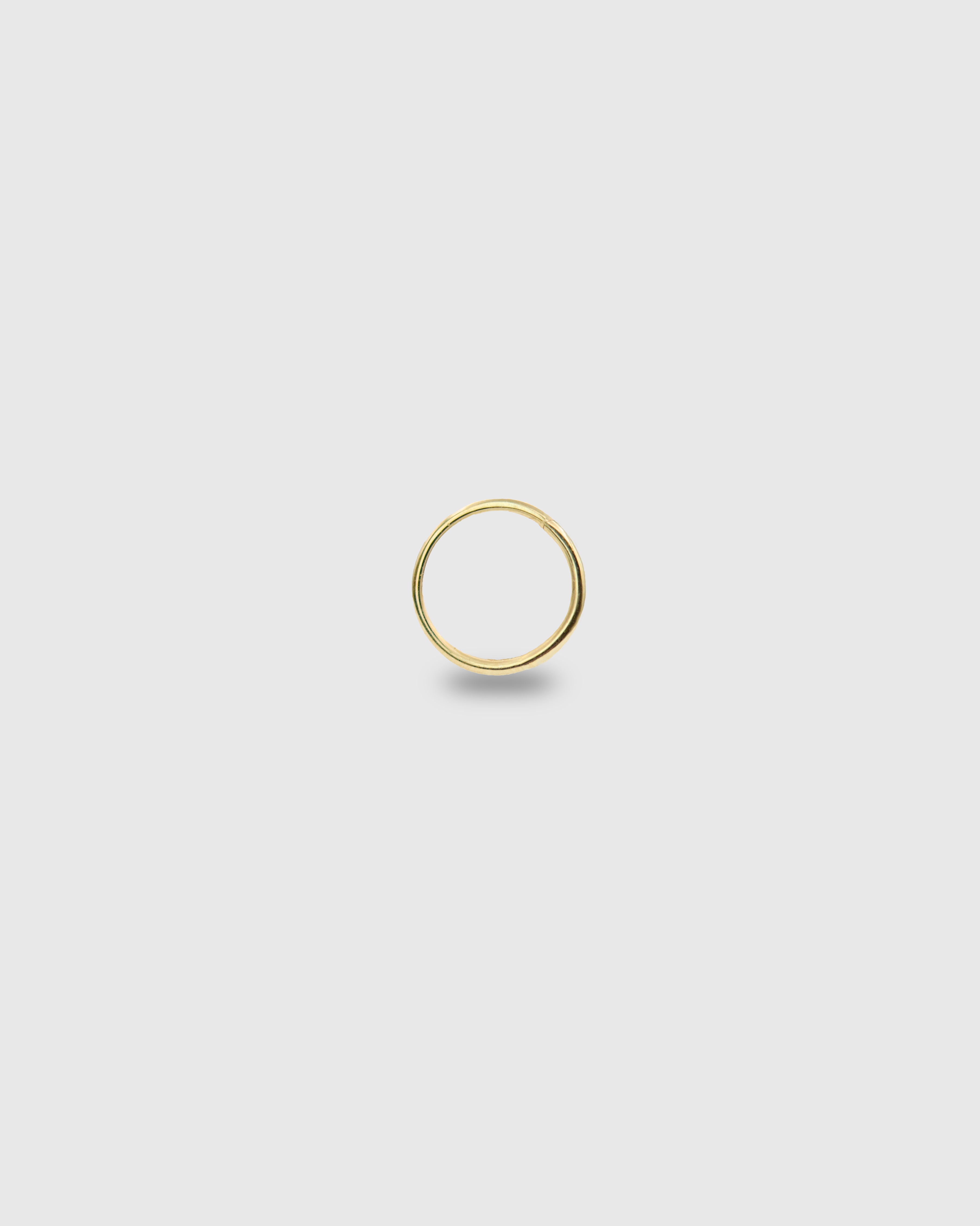 Pendiente aro liso de oro 14k