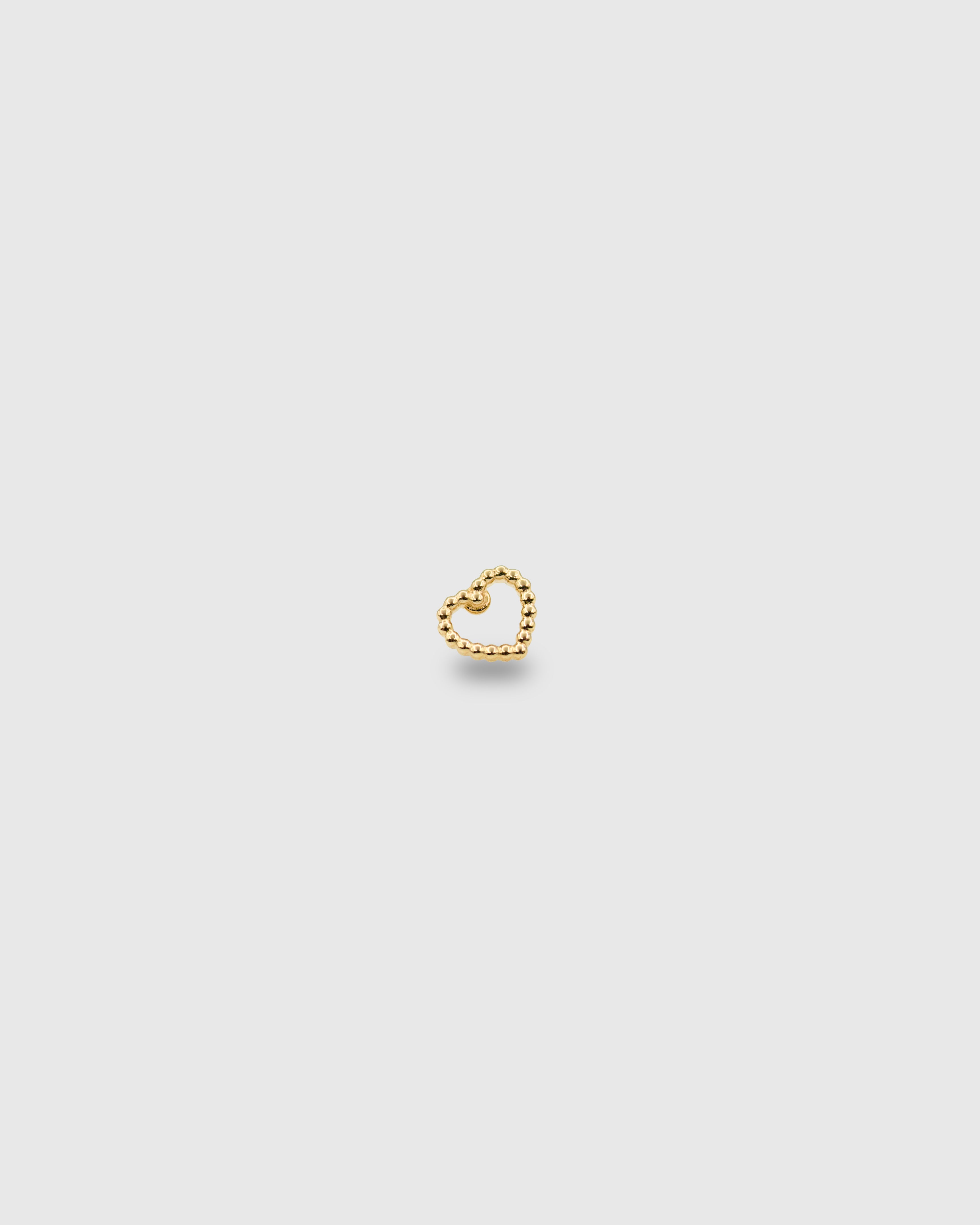 Pendiente Corazón de oro sólido 14k