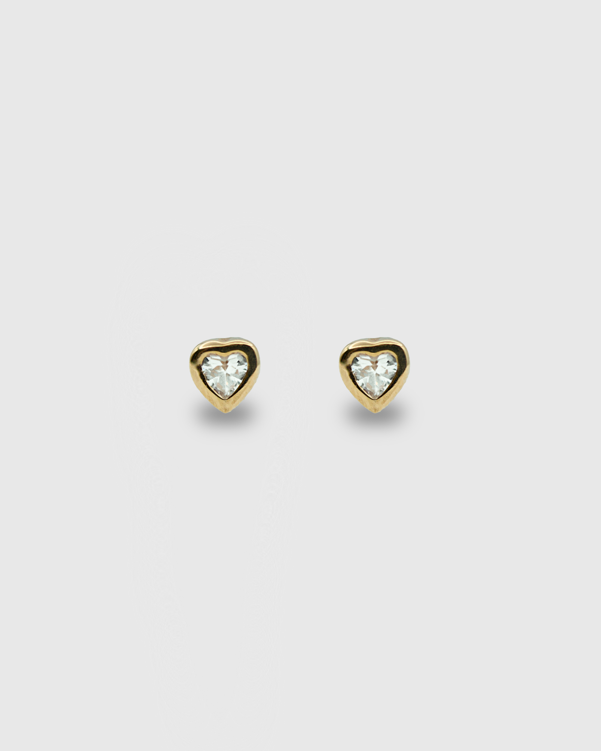 Piercing Corazón de oro sólido 14k y circonita