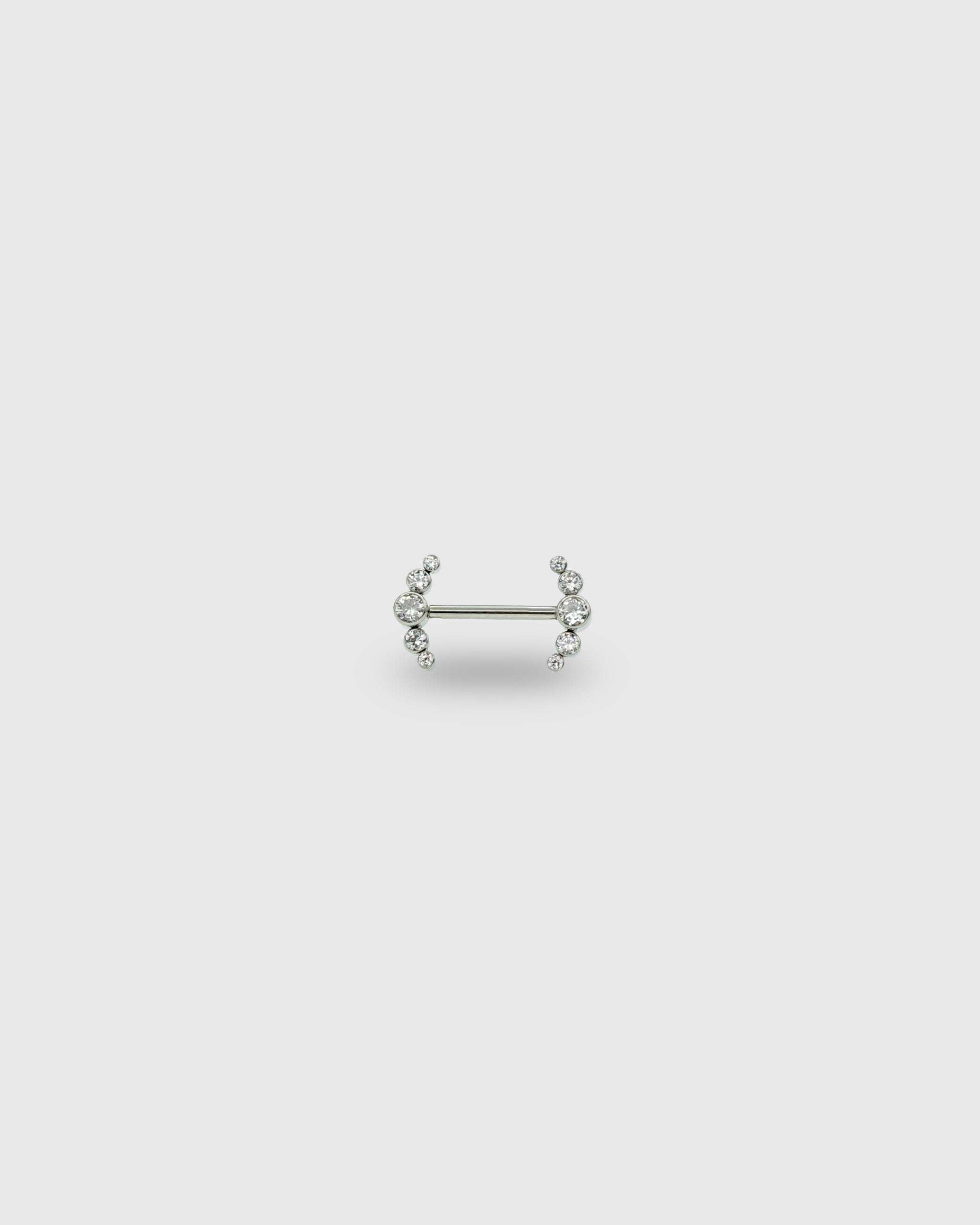 Piercing para pezón con circonitas decrecientes