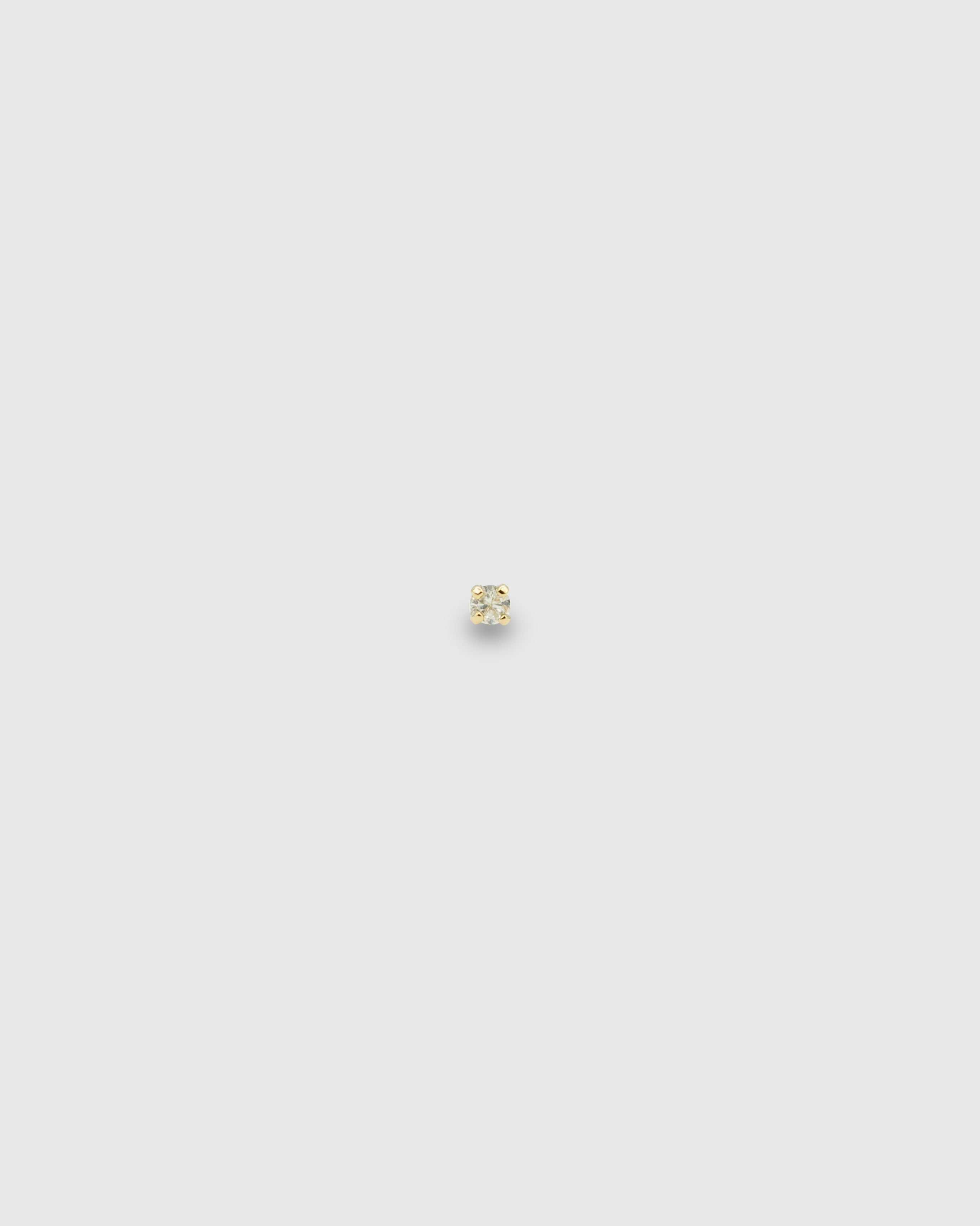 Pendiente de oro sólido 14k con diamante genuino engastado