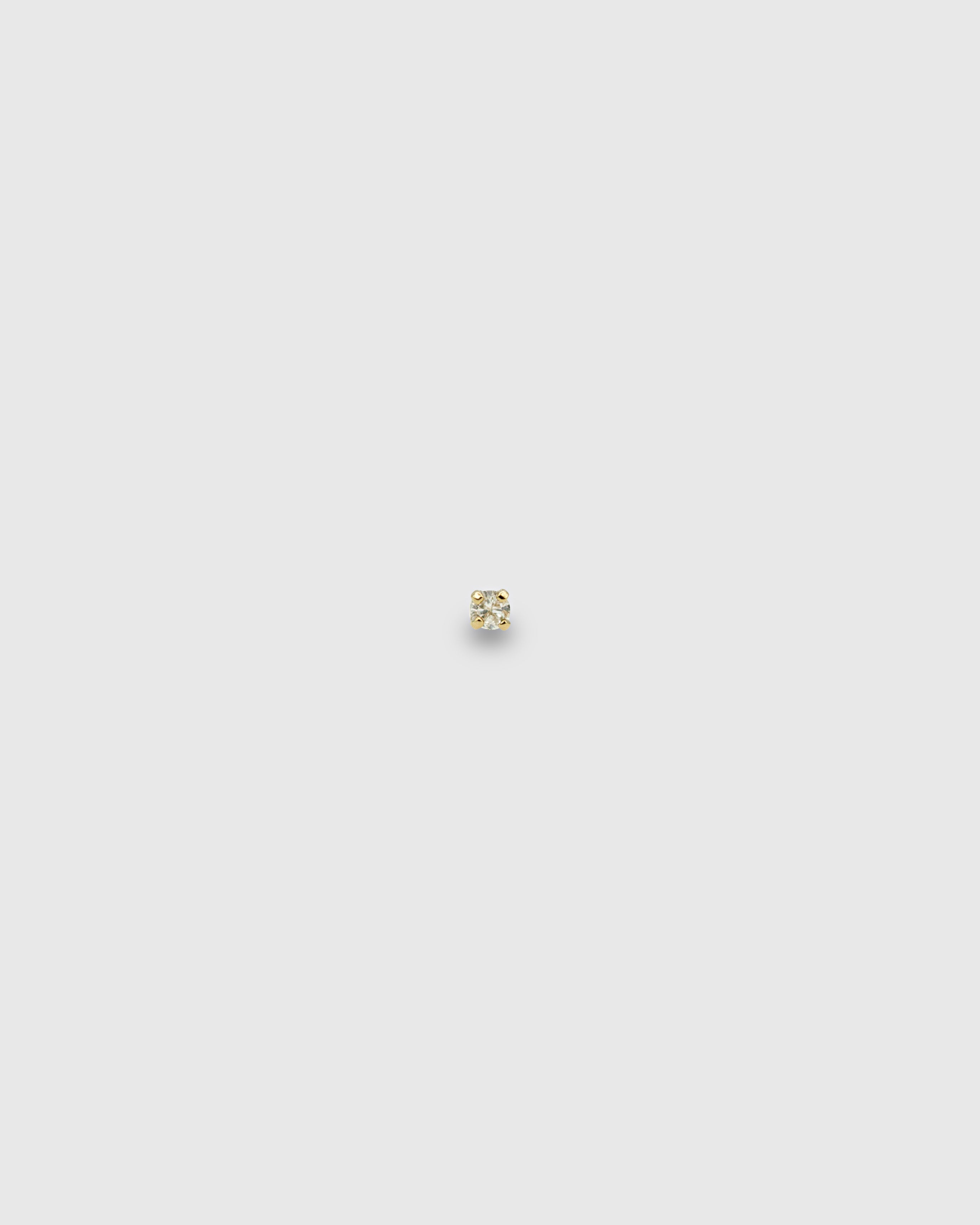 Piercing de oro sólido 14k con diamante genuino engastado
