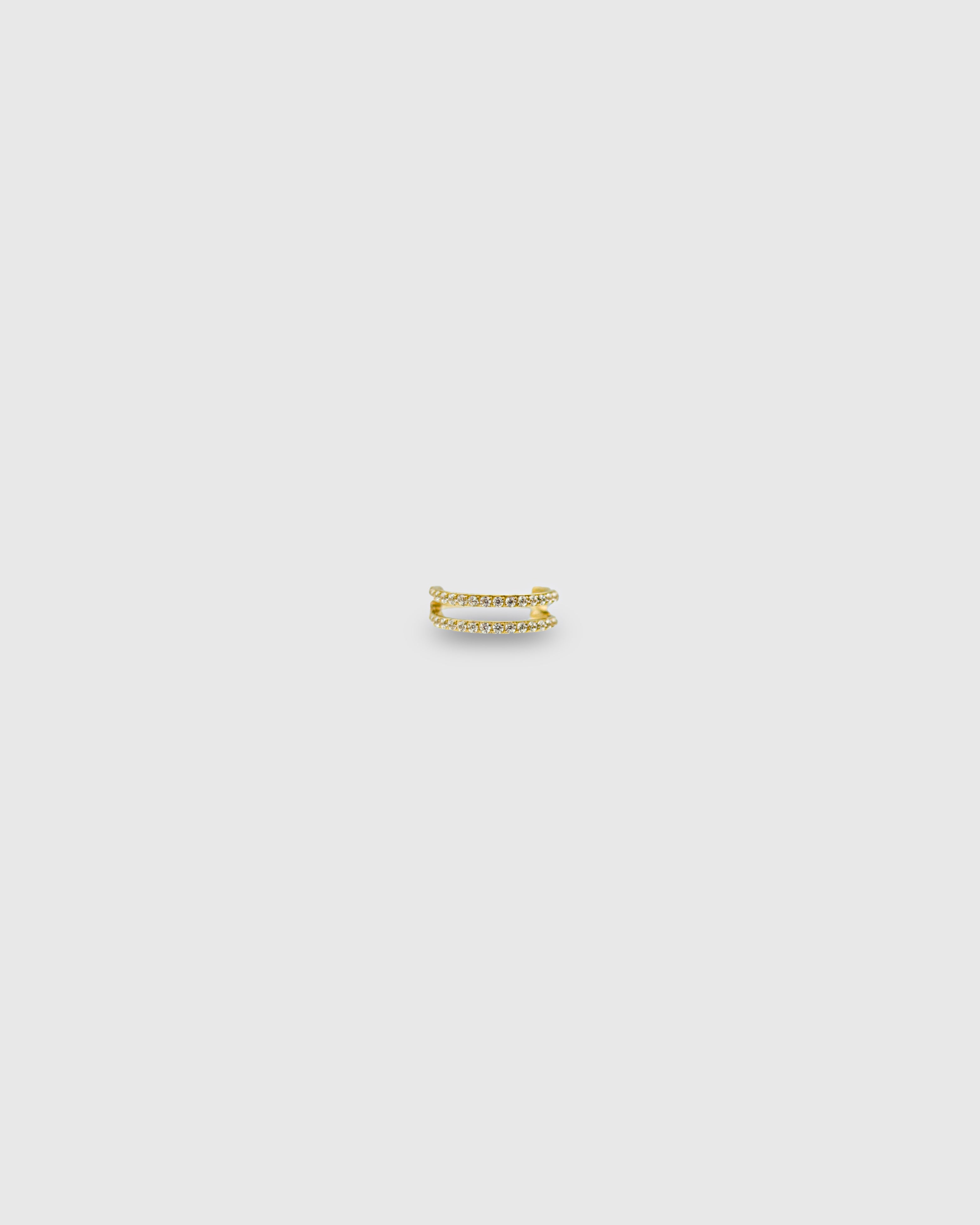 Aro doble oro 24k PVD y circonitas