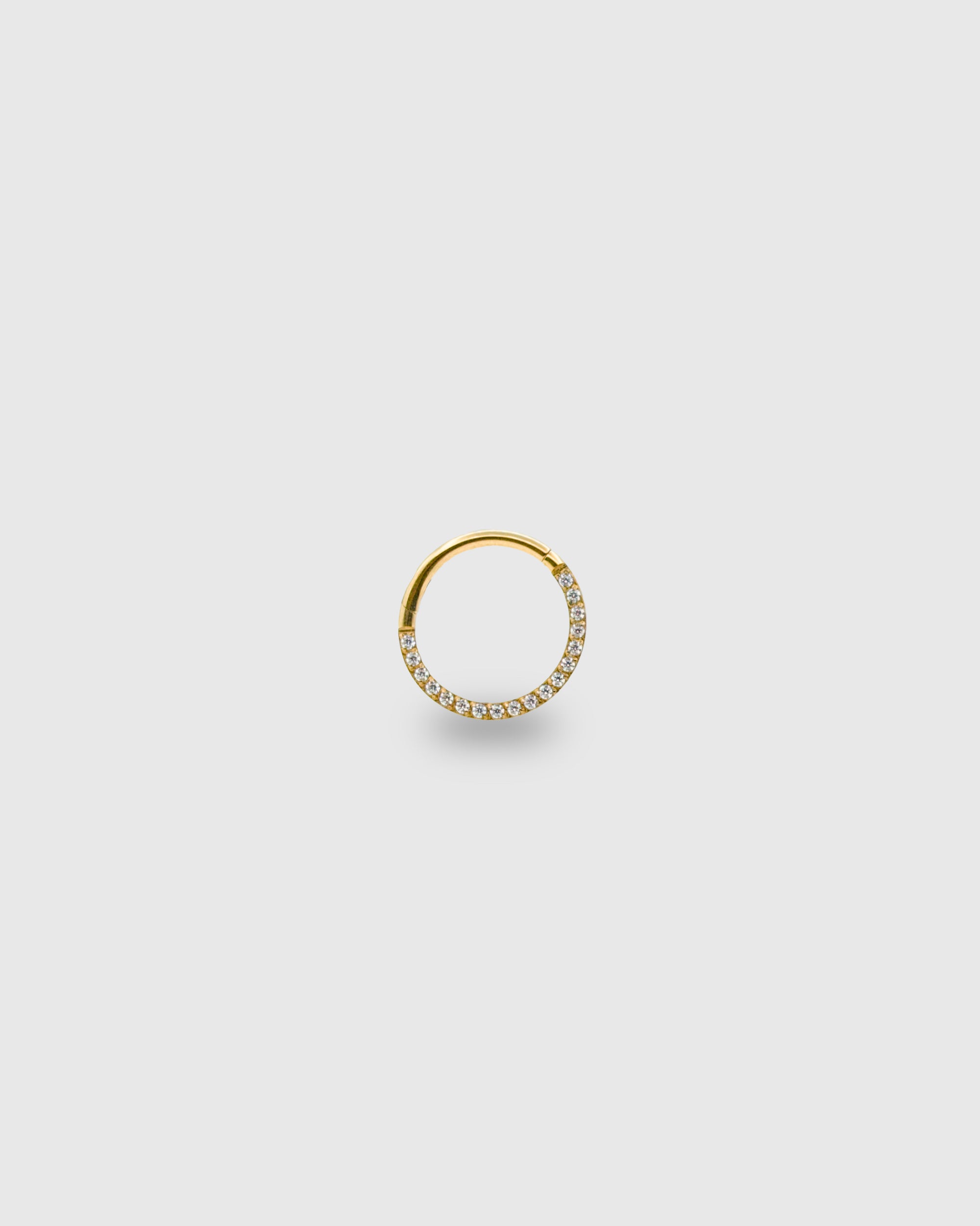 Aro oro 24k PVD y circonitas frontales