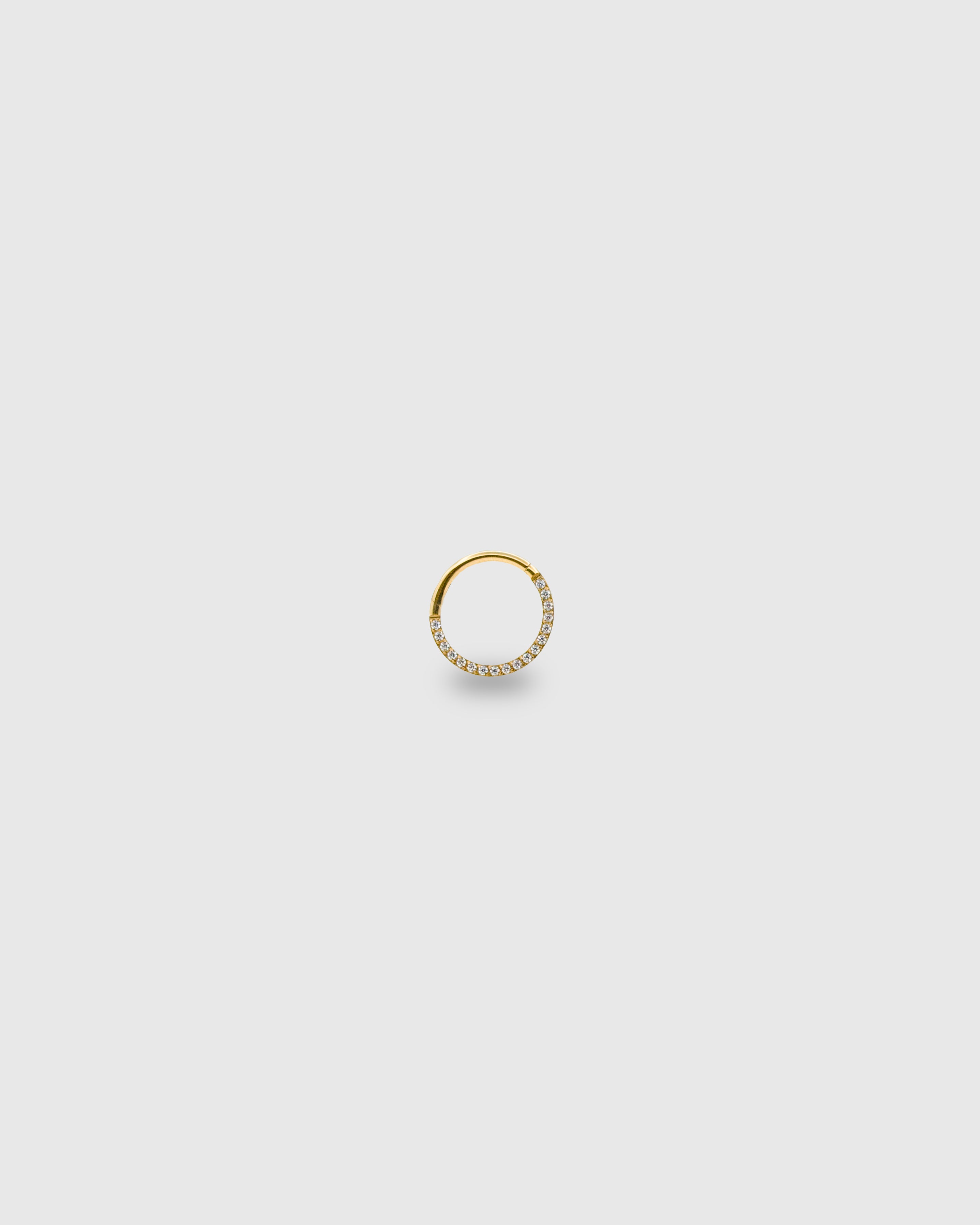 Aro oro 24k PVD y circonitas frontales