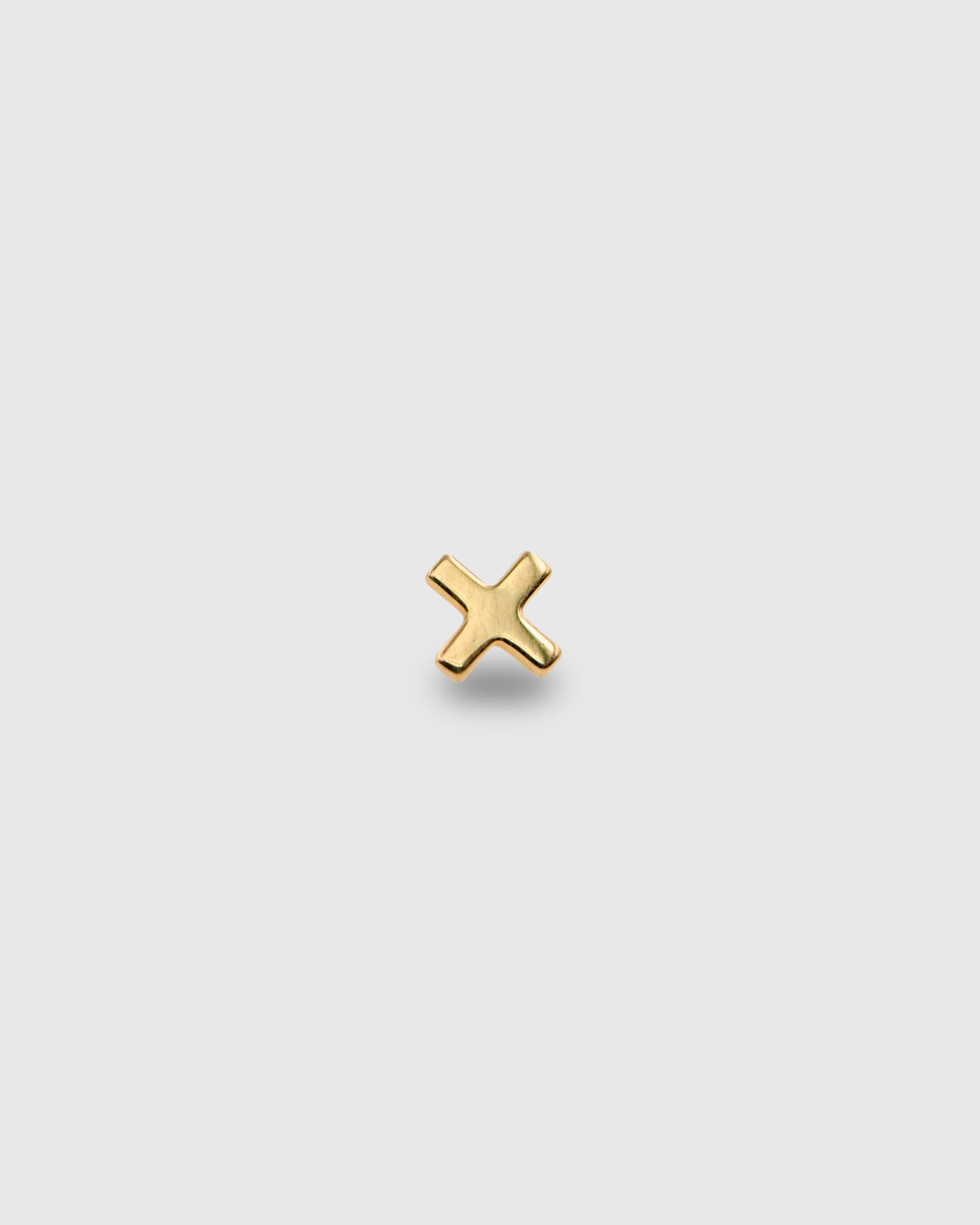 Piercing en forma de X de oro sólido 14k