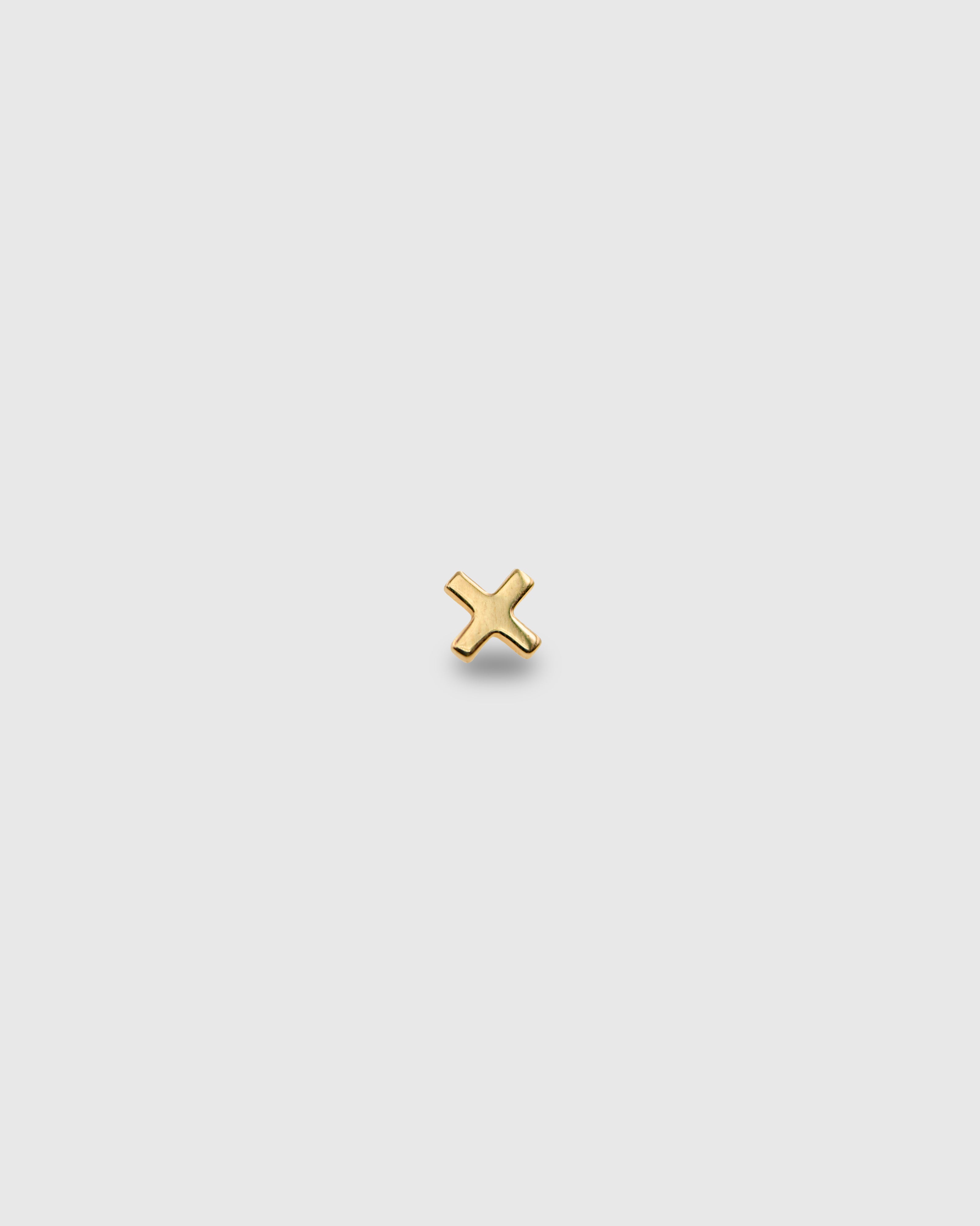 Piercing en forma de X de oro sólido 14k