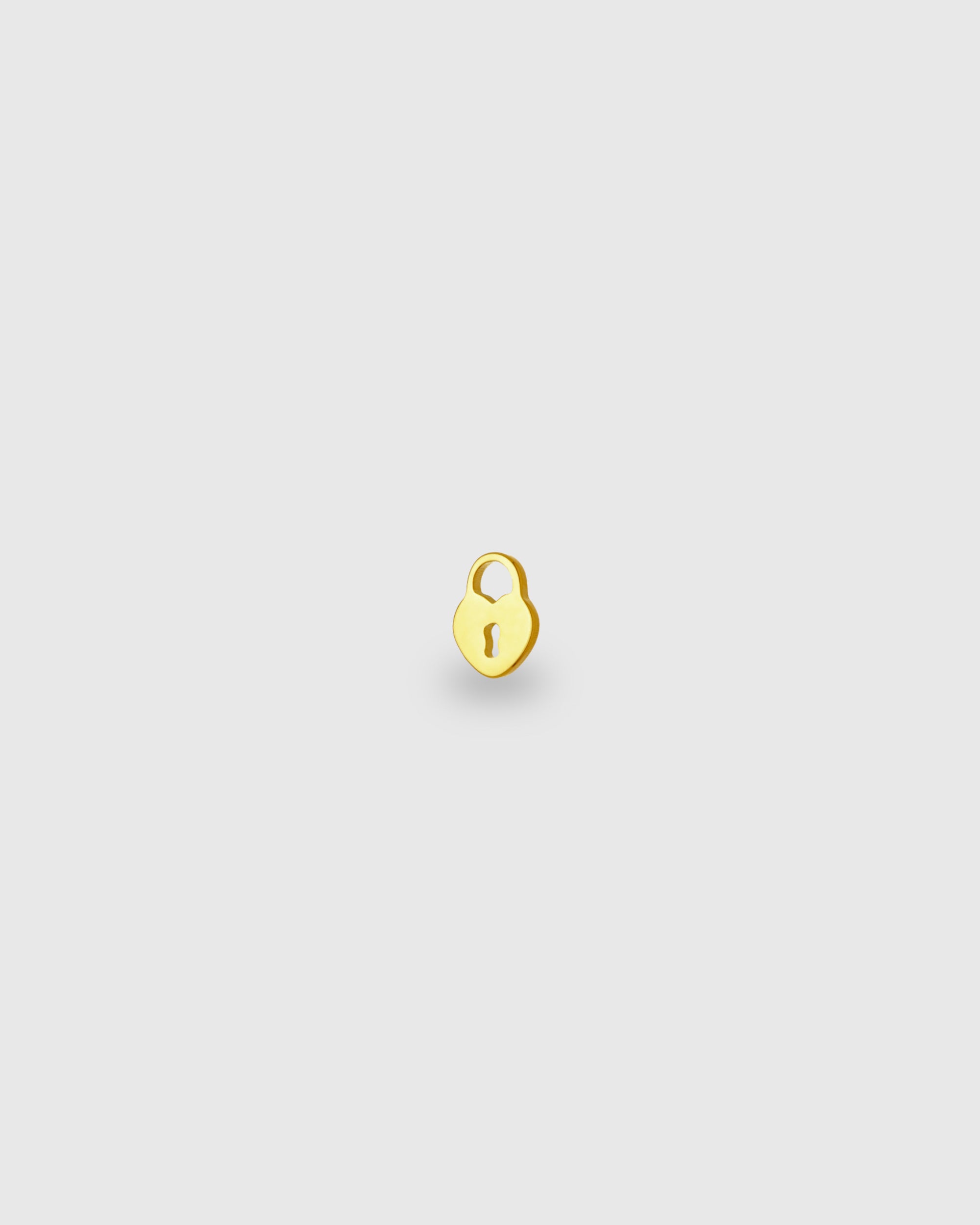 Piercing candado en forma de corazón de oro 24k PVD