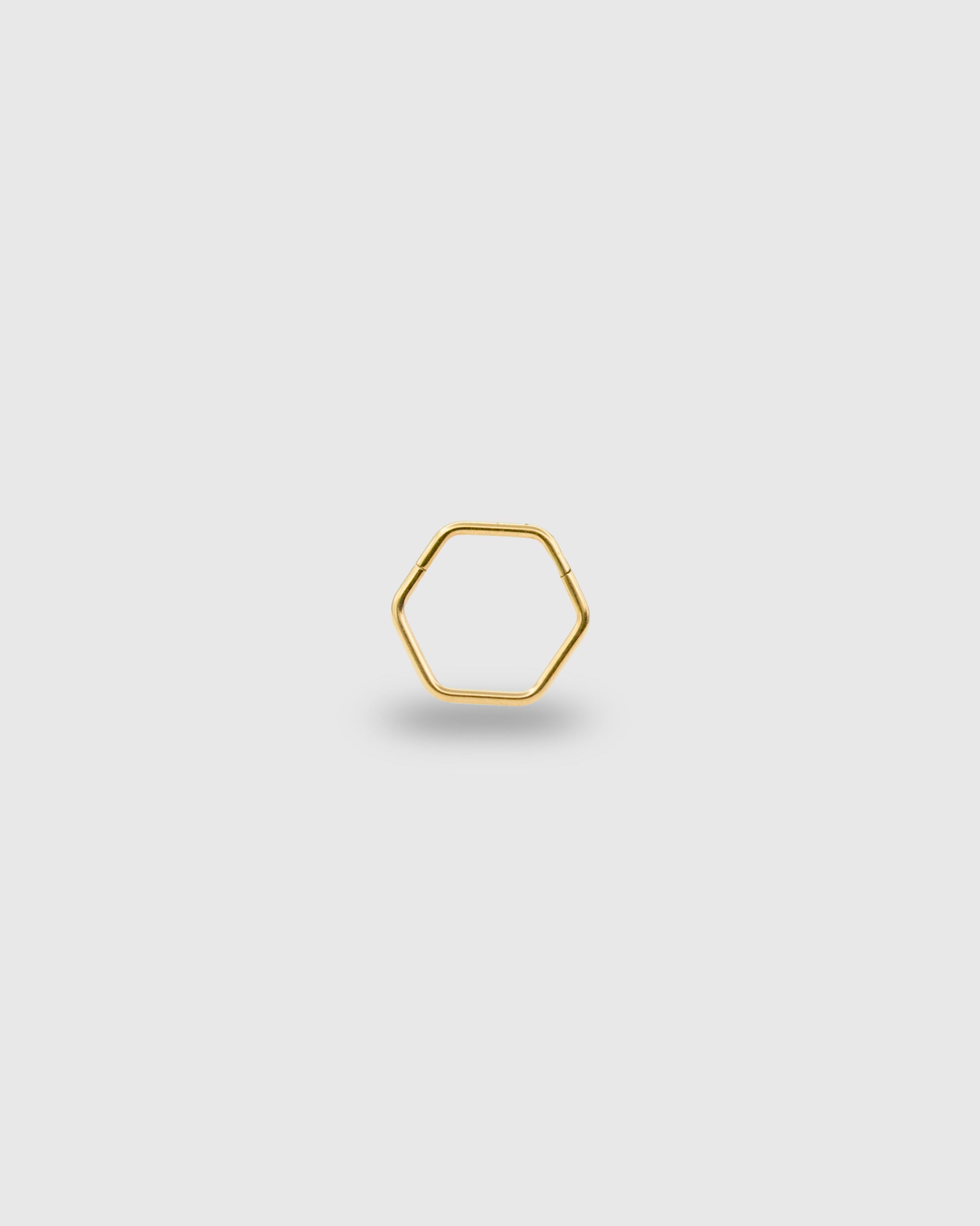 Aro hexagonal oro 24k PVD