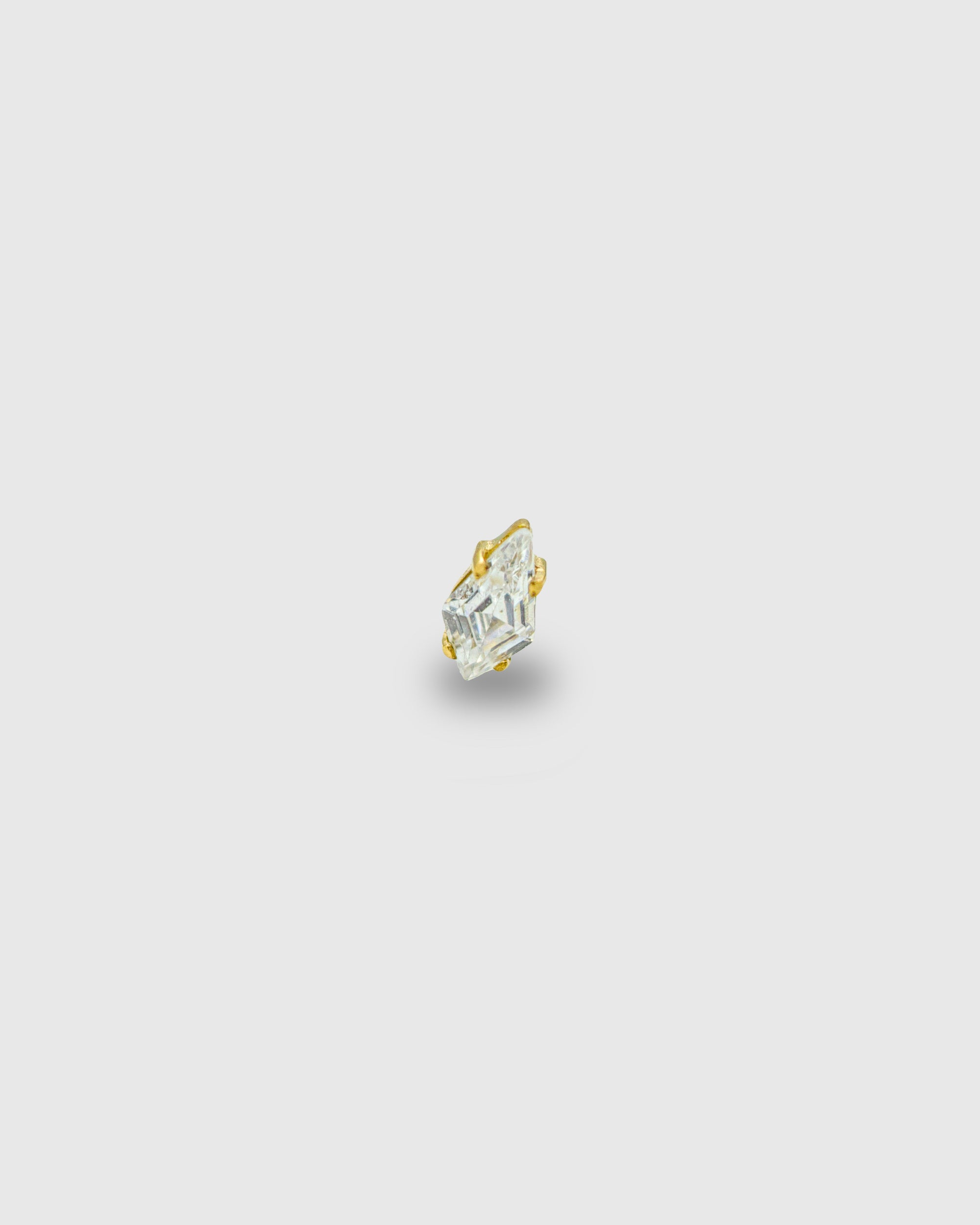 Piercing Rombo oro 24k PVD con circonita
