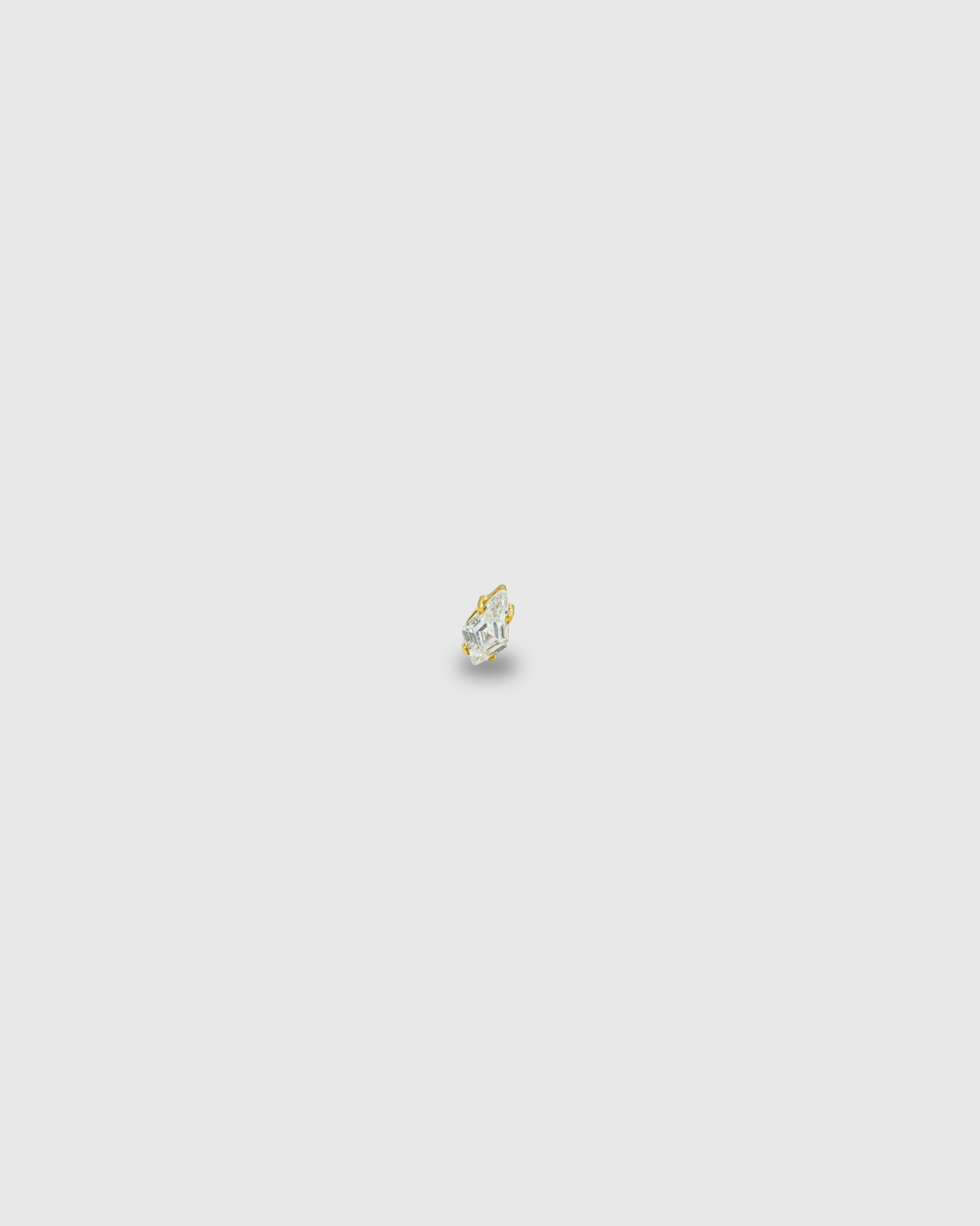 Pendiente Rombo oro 24k PVD con circonita