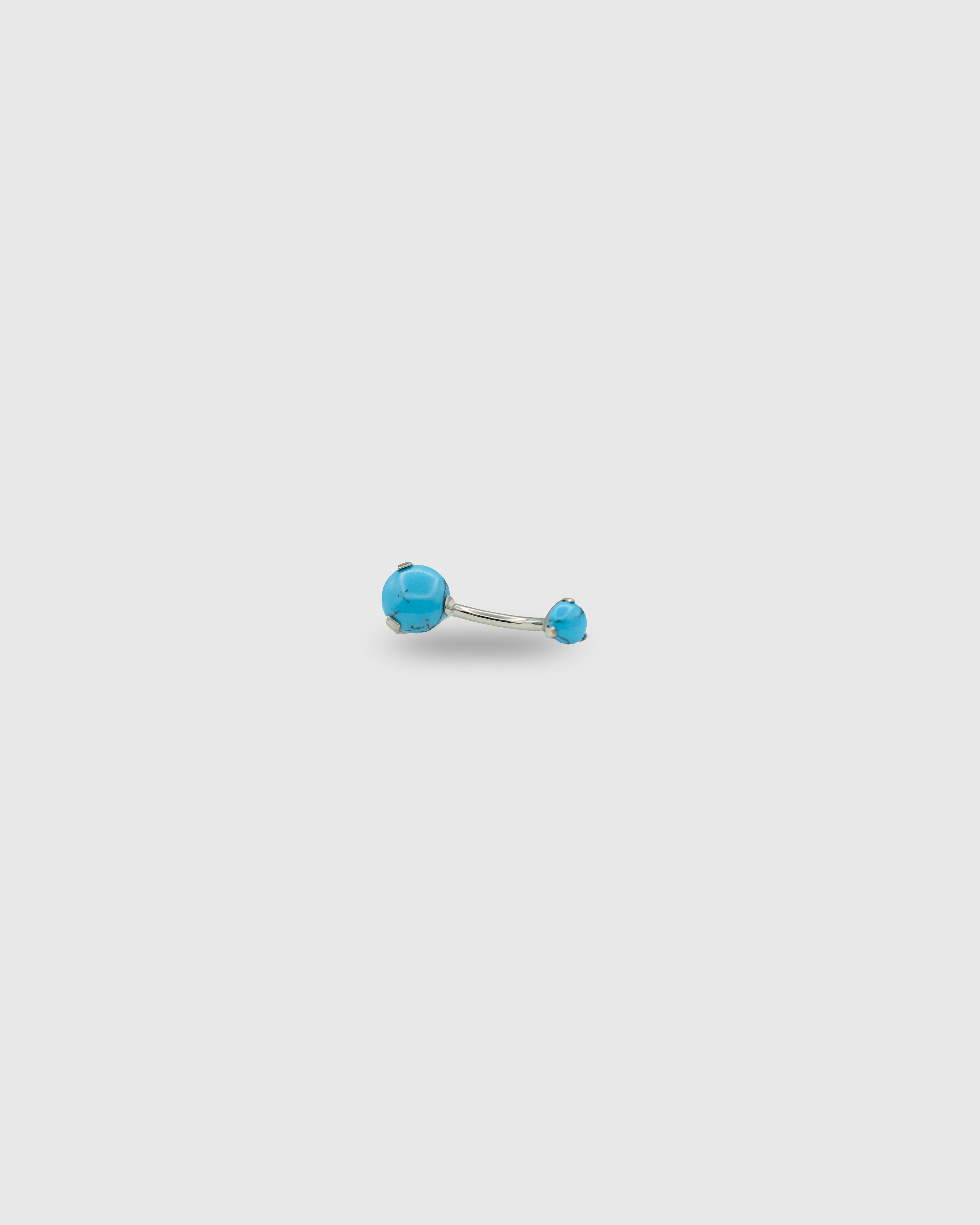 Piercing para ombligo de titanio con piedras naturales