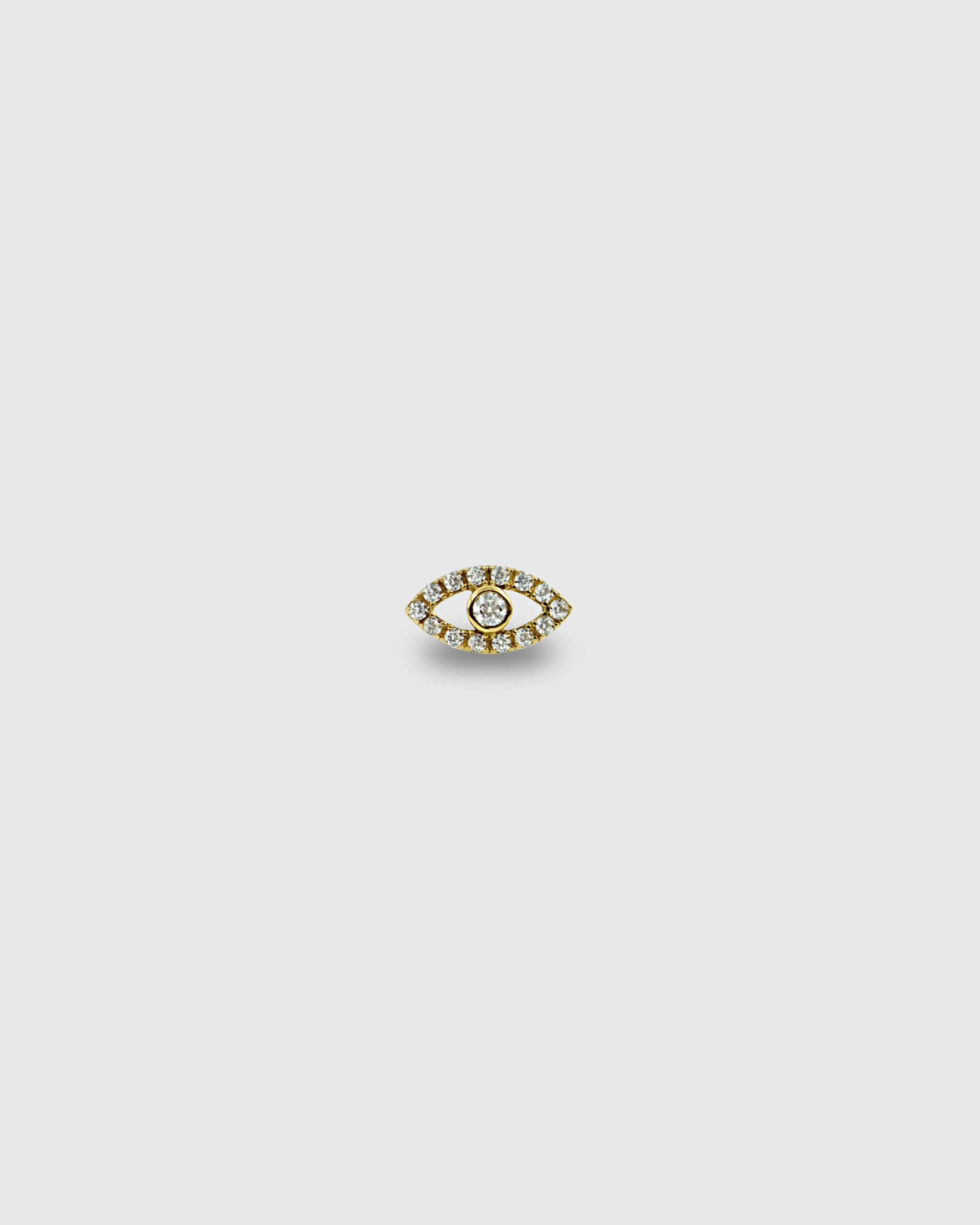 Piercing Ojo de oro sólido de 14k con circonitas