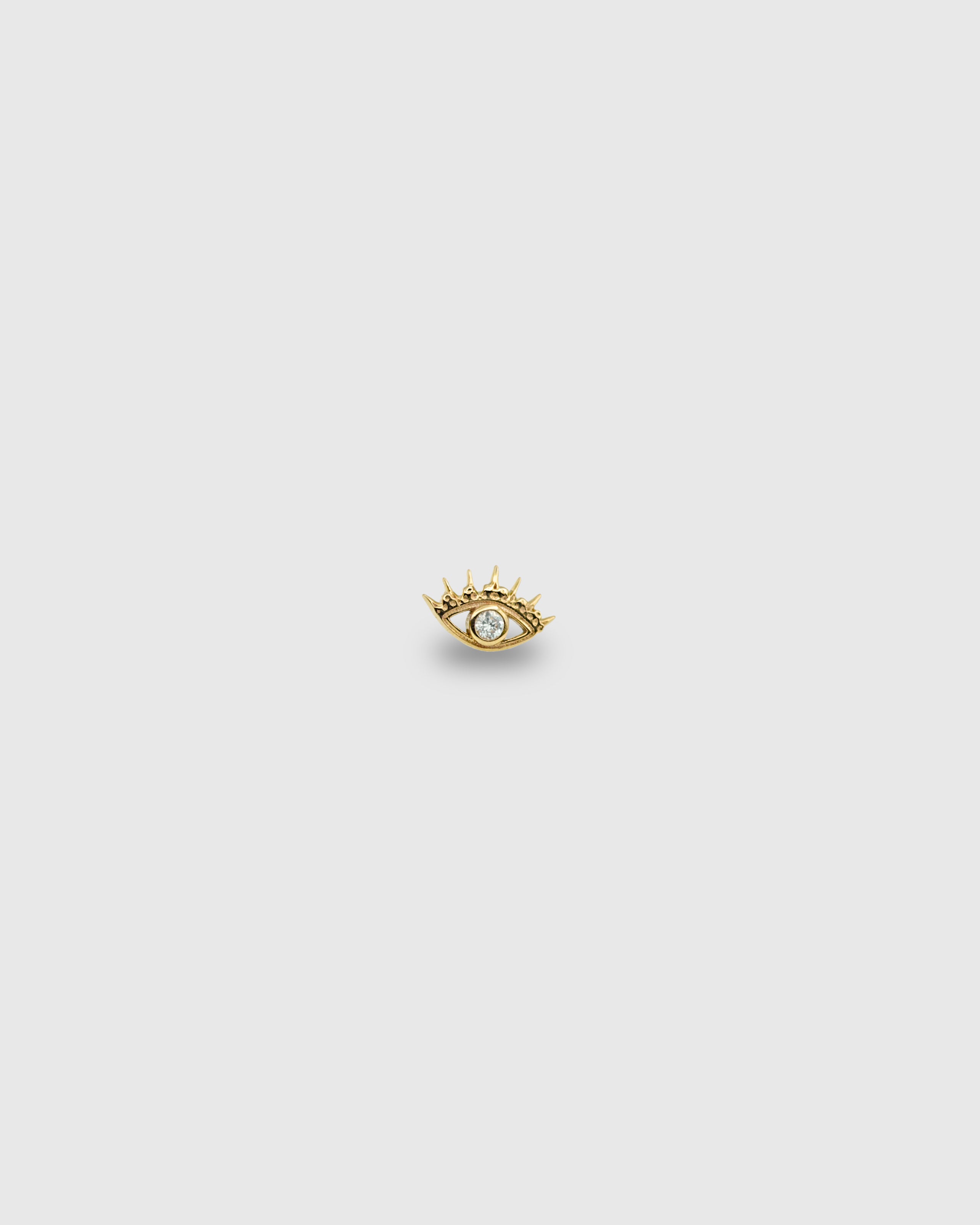 Piercing Ojo de oro sólido 14k con circonita