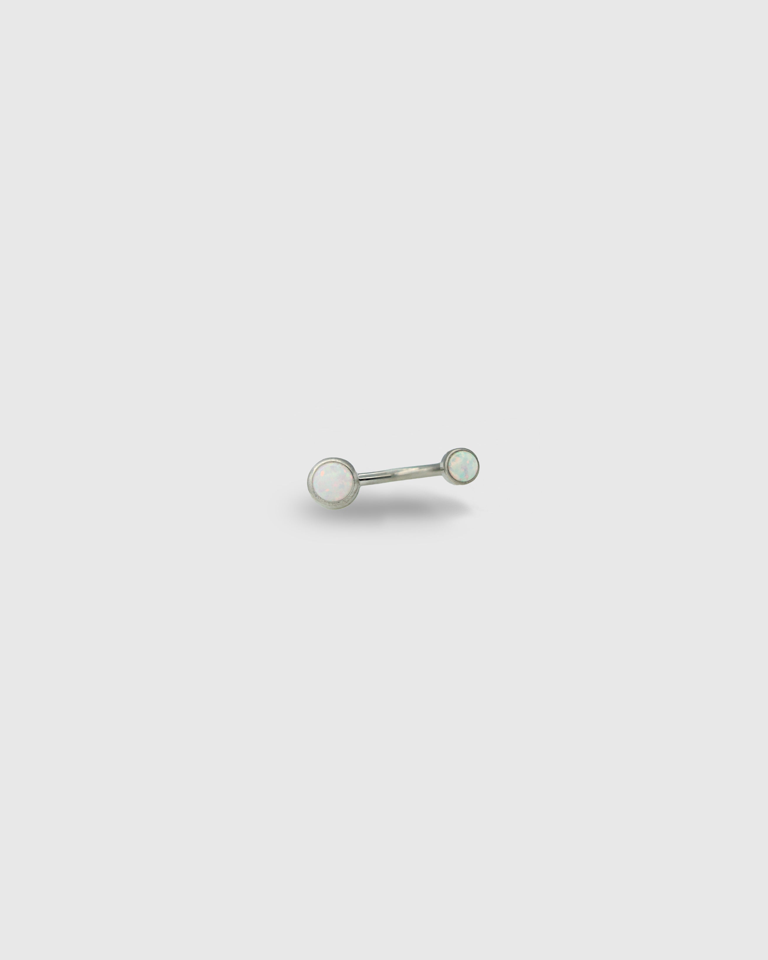 Piercing para ombligo de titanio con ópalo