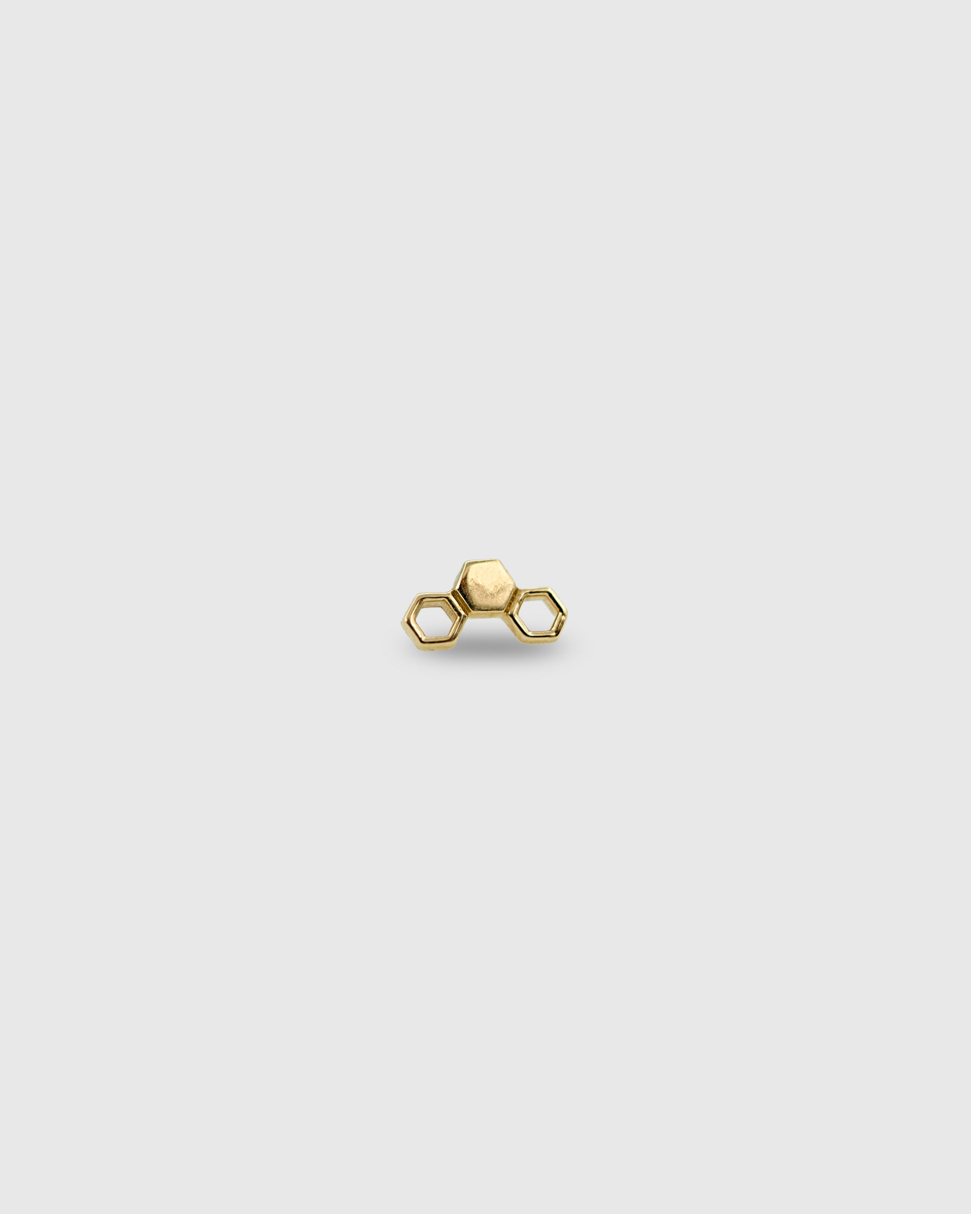 Piercing Contorno panal de oro sólido 14k