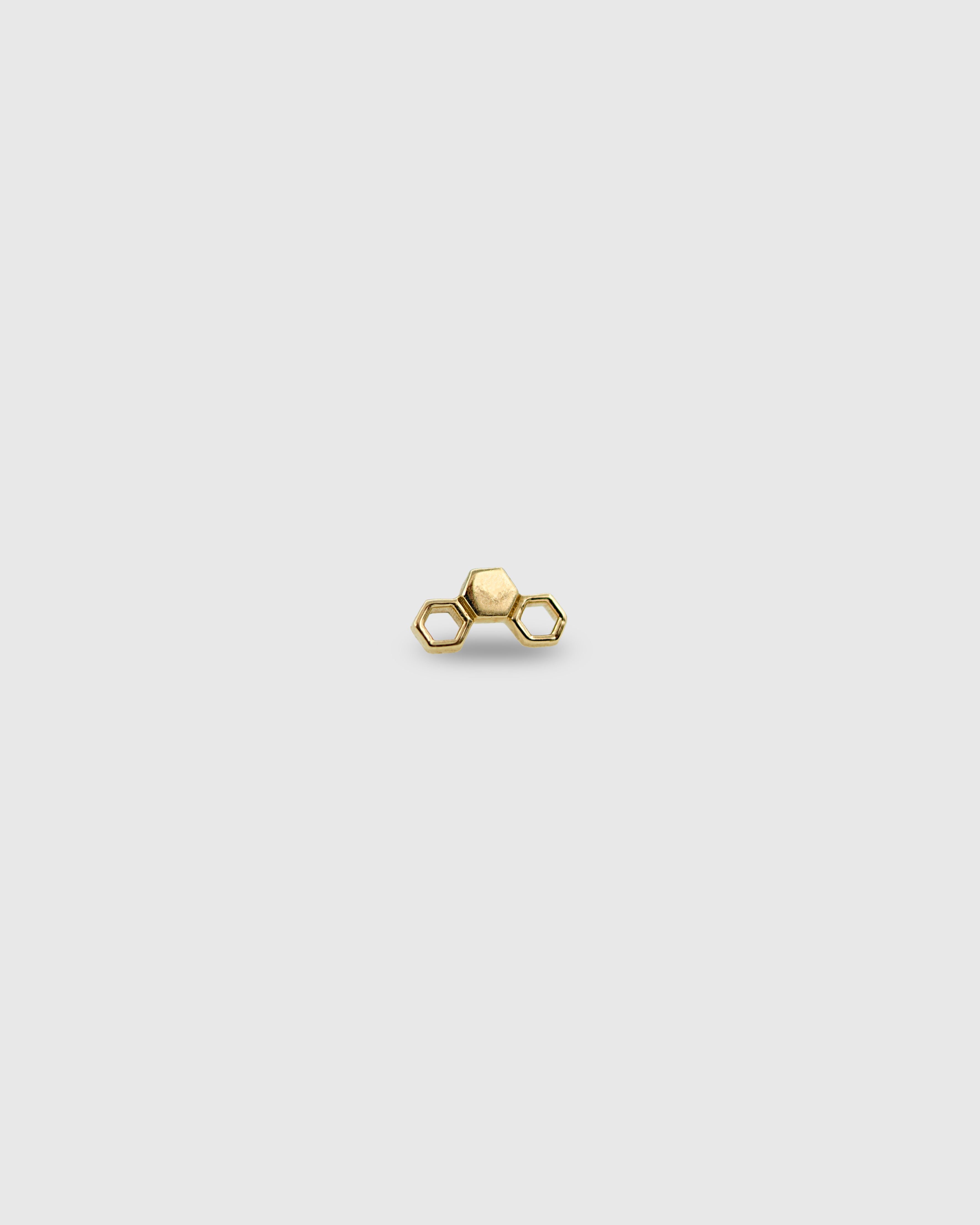 Piercing Contorno panal de oro sólido 14k