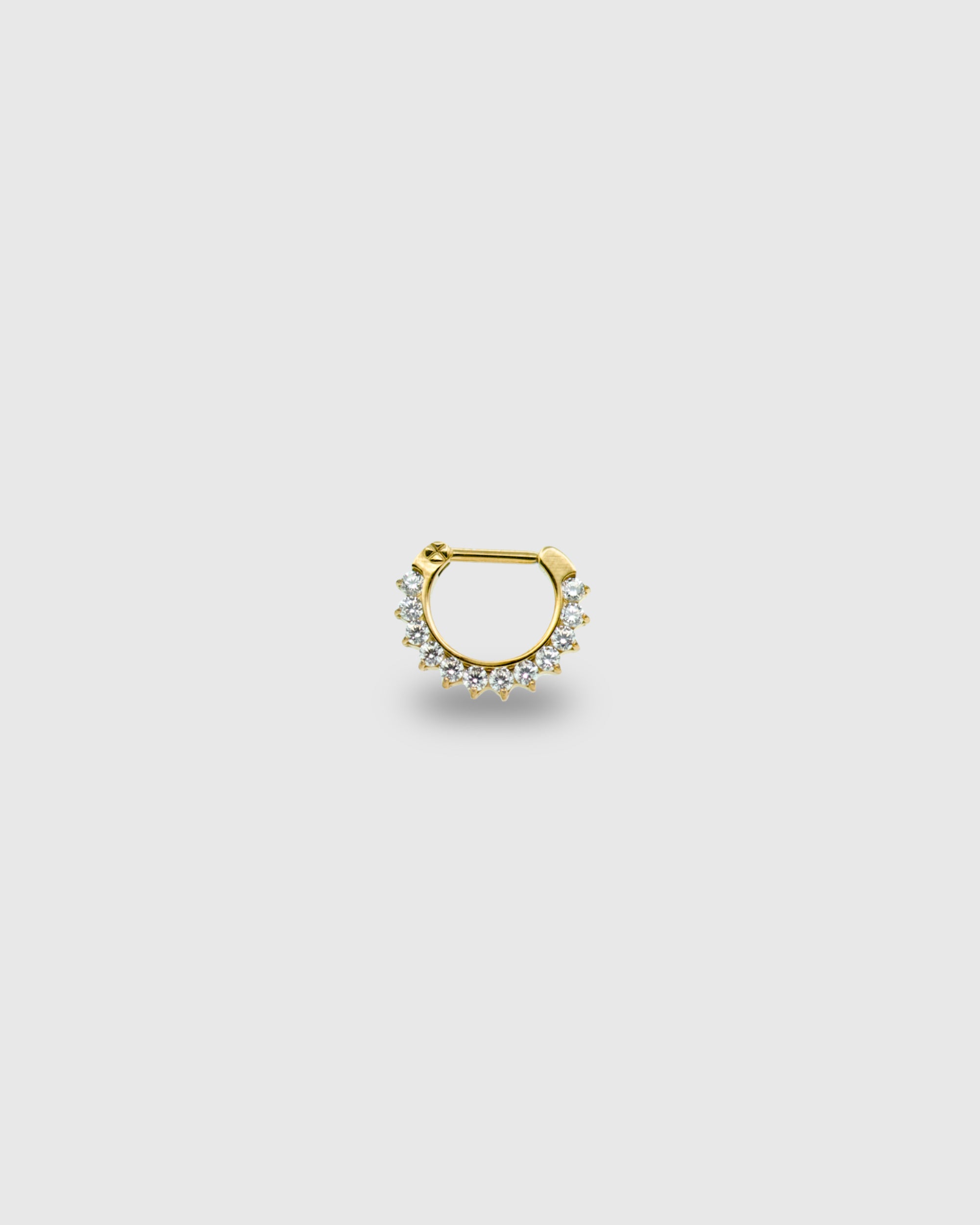 Aro con barra oro 24k PVD y circonitas