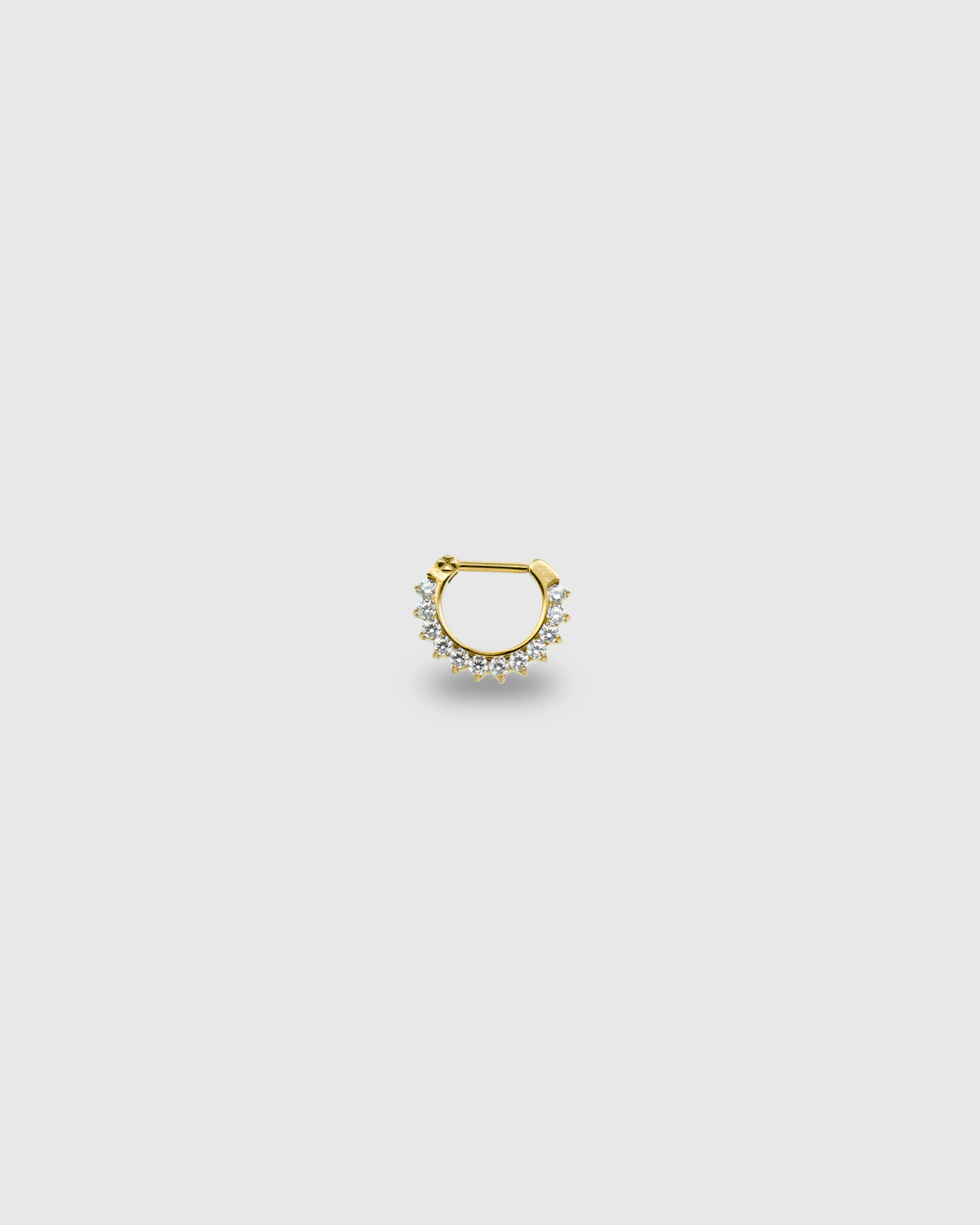 Aro con barra oro 24k PVD y circonitas