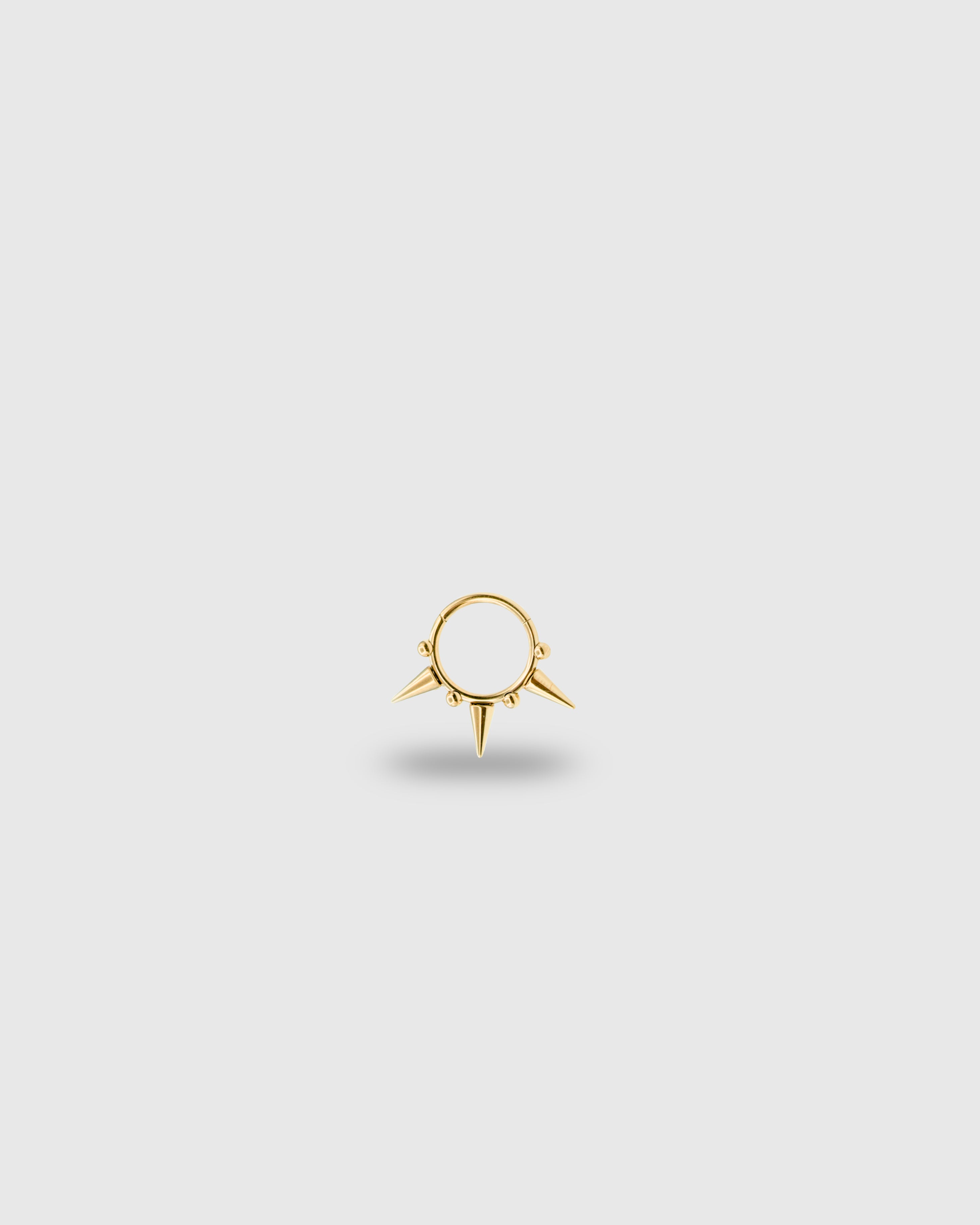 Pendiente Aro con púas oro 24k PVD