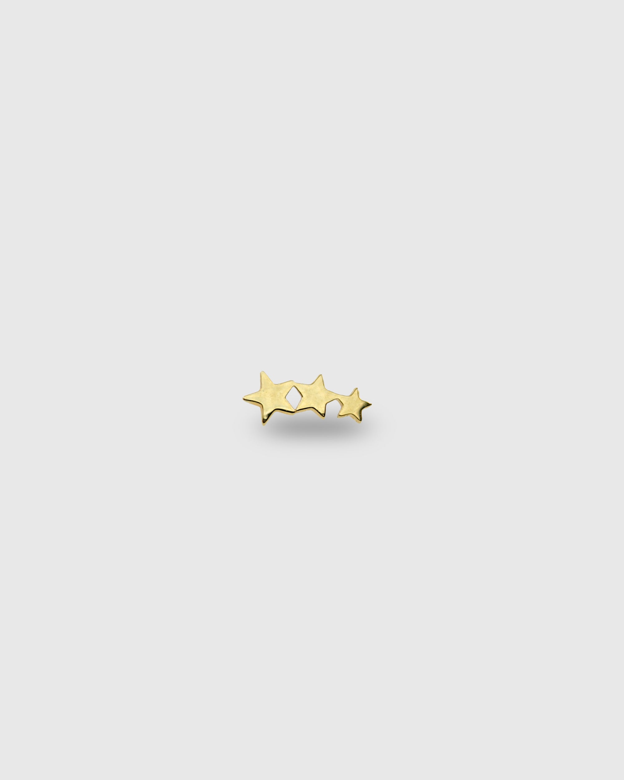 Piercing 3 Estrellas de oro sólido 14k