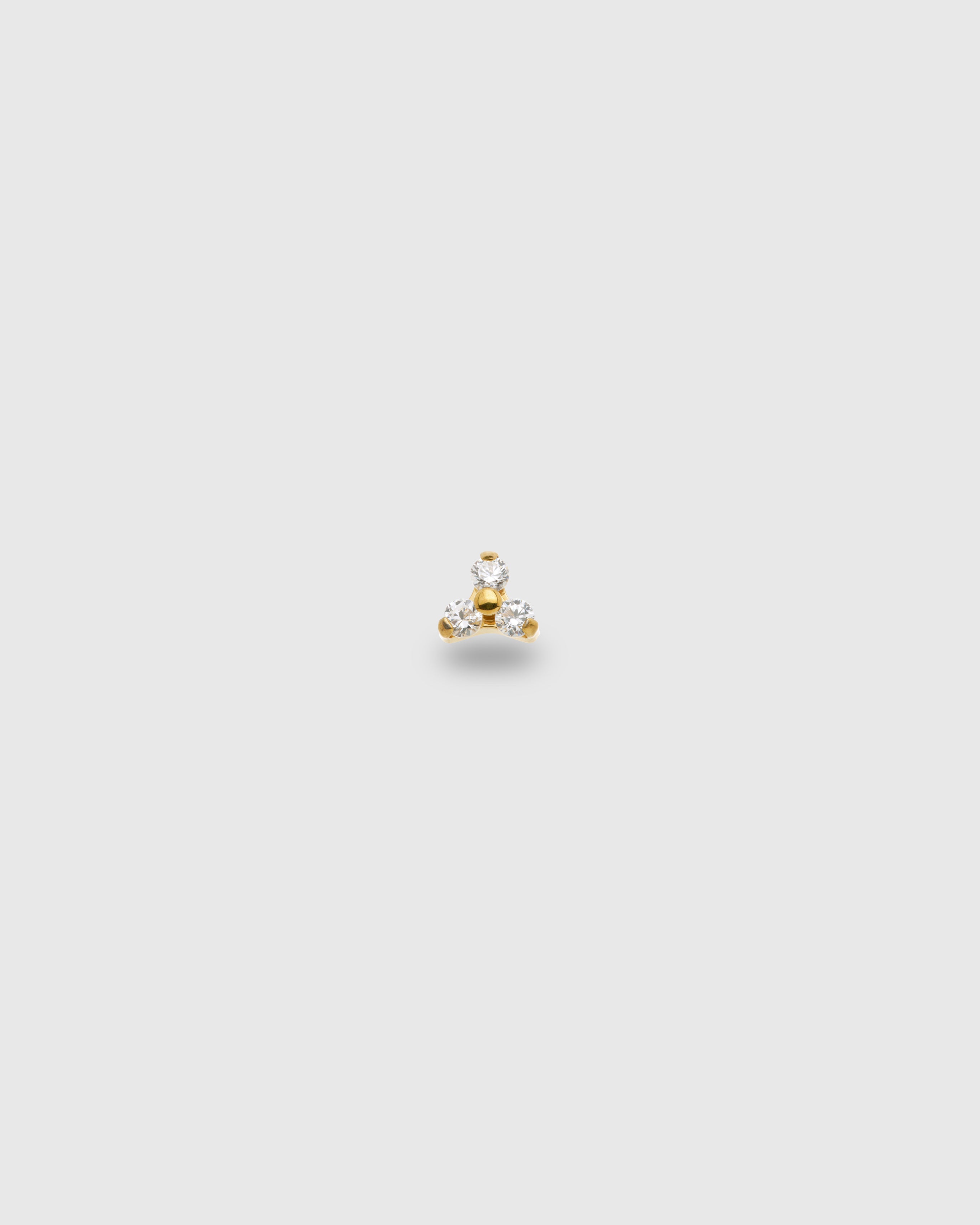 Piercing trío oro 24k PVD con circonitas