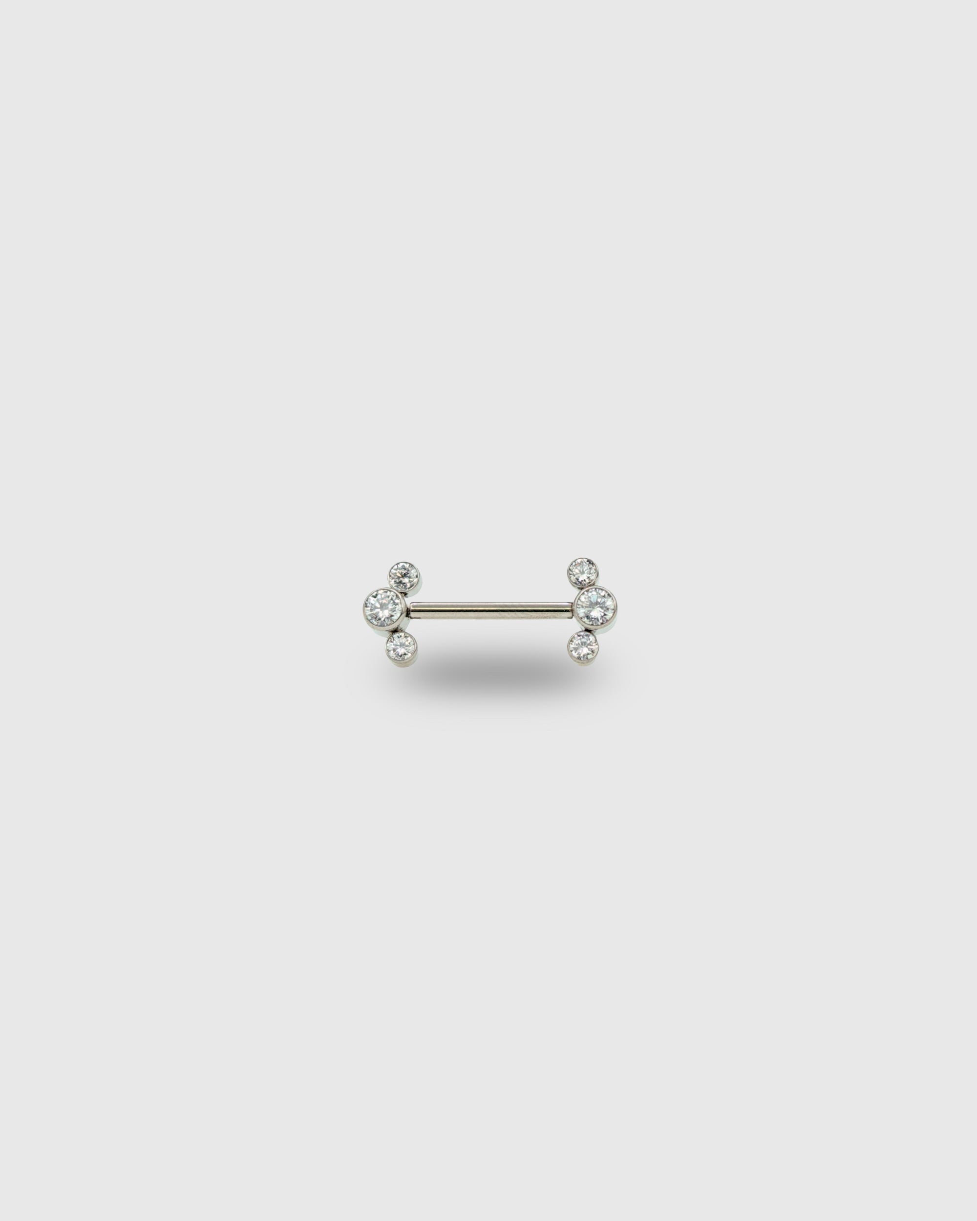 Piercing para pezón con trío de circonitas