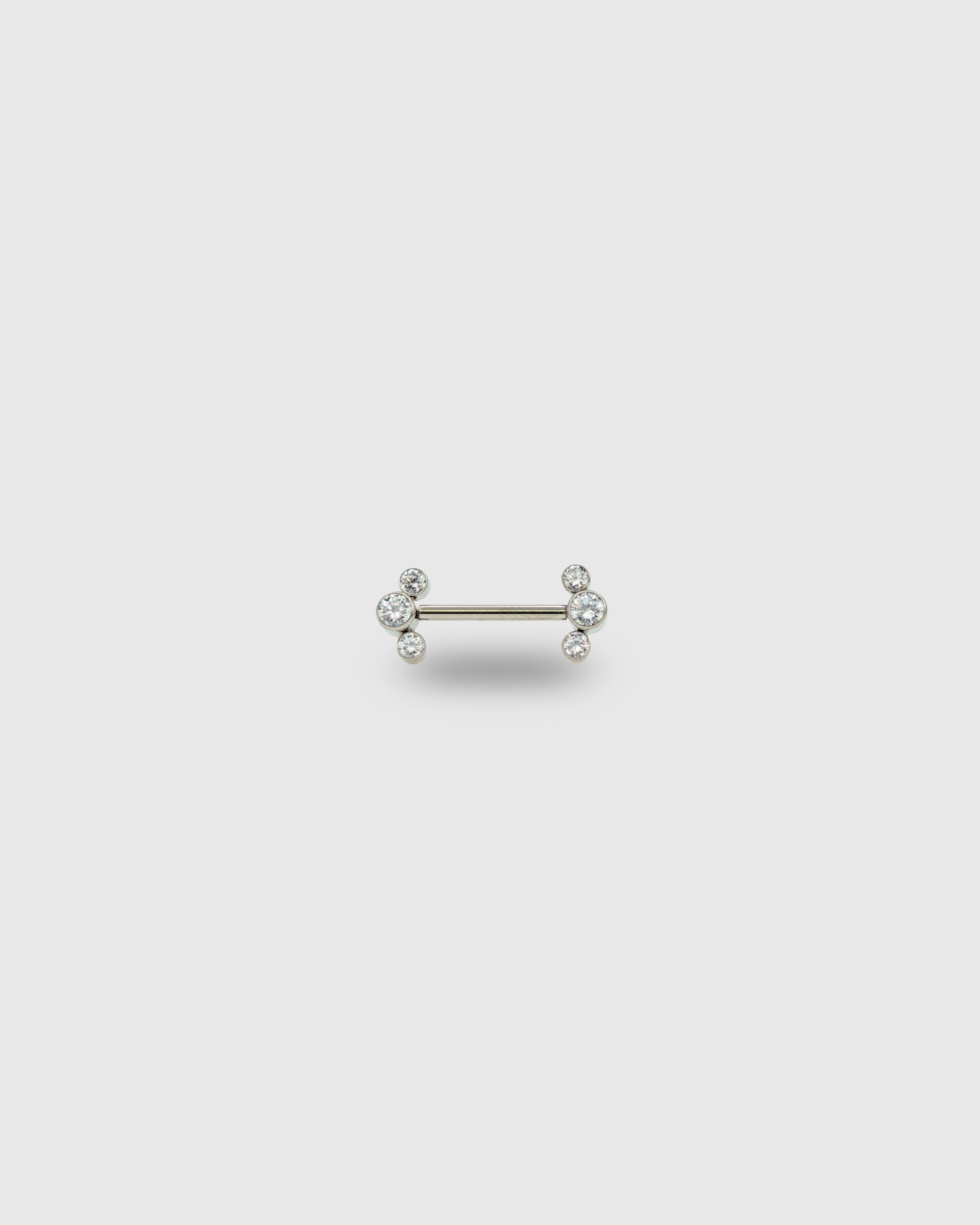 Piercing para pezón con trío de circonitas